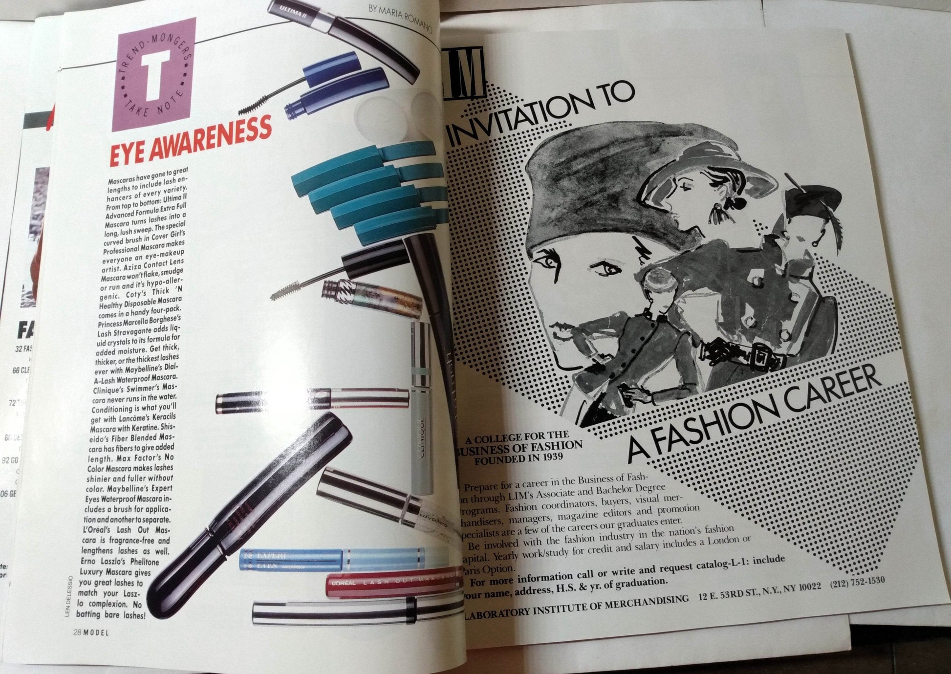 Model Magazine March 1989 Cindy Crawford Jon Bon Jovi Twiggy Fashion - TulipStuff