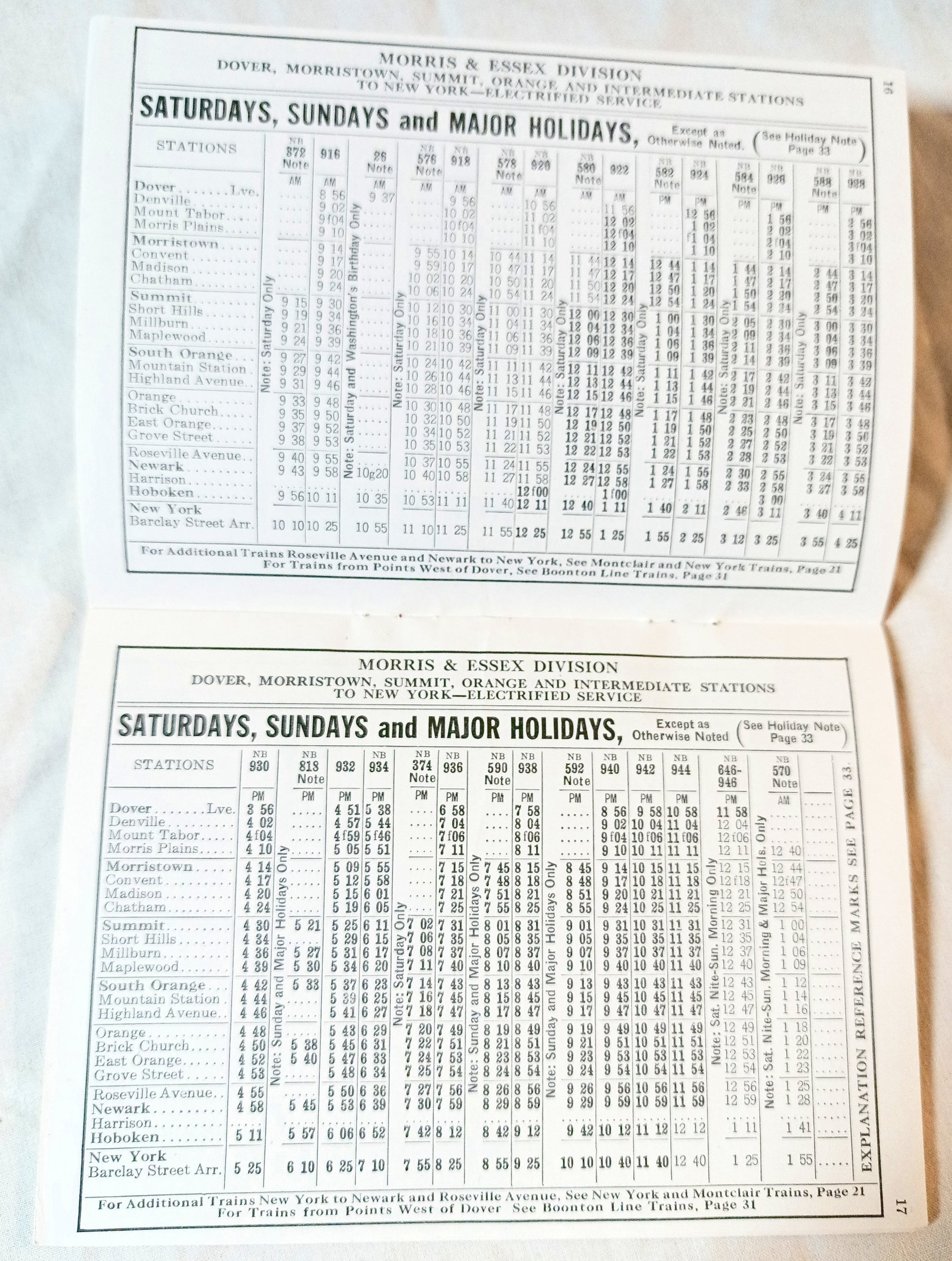 Delaware Lackawanna & Western Railroad Suburban Timetables 1951 - TulipStuff