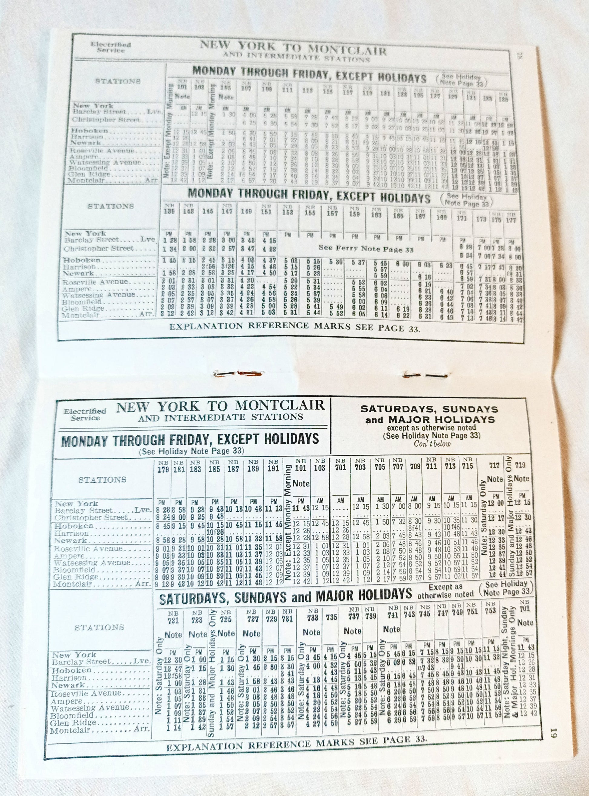 Delaware Lackawanna & Western Railroad Suburban Timetables 1951 - TulipStuff