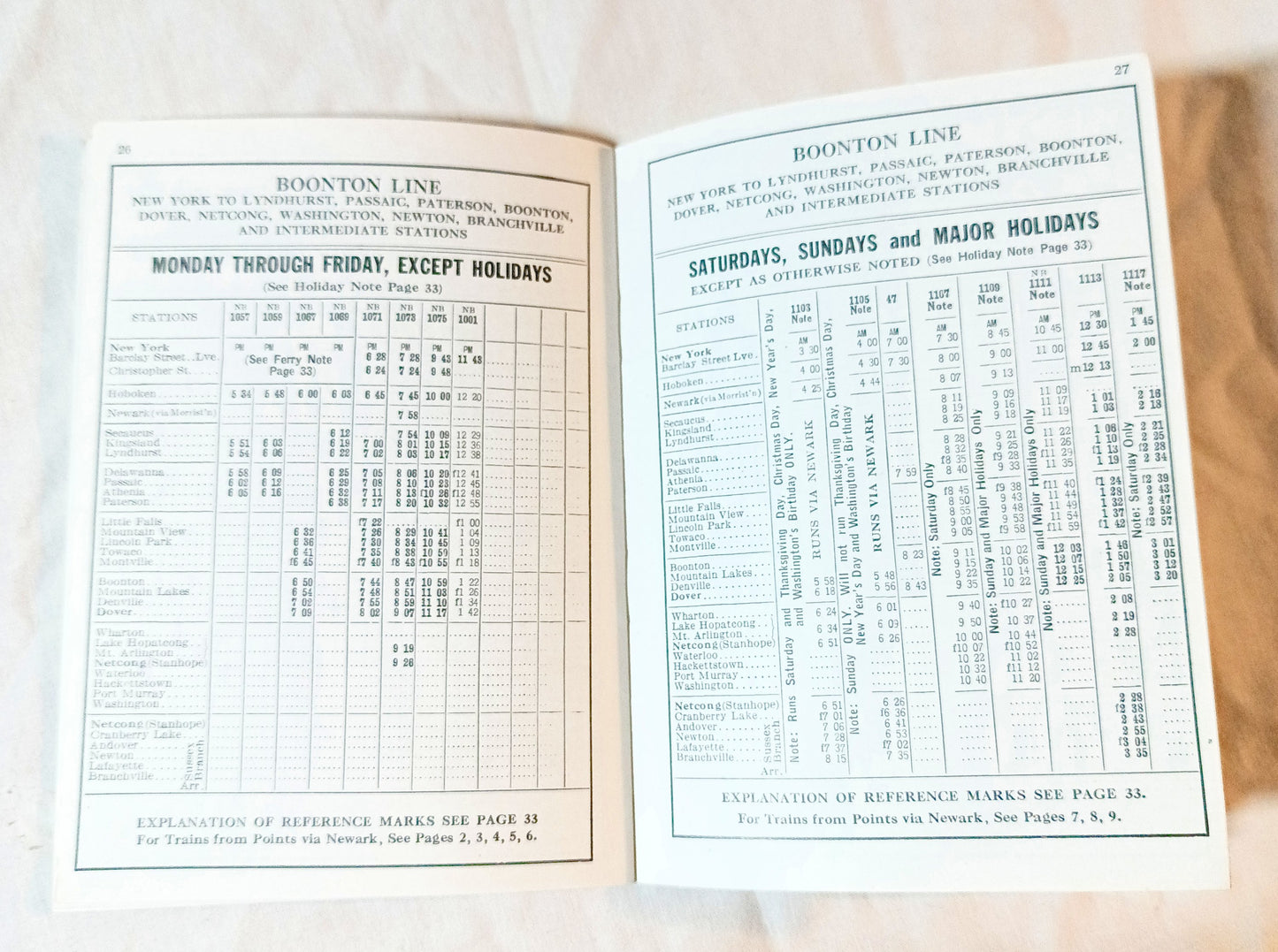 Delaware Lackawanna & Western Railroad Suburban Timetables 1951 - TulipStuff