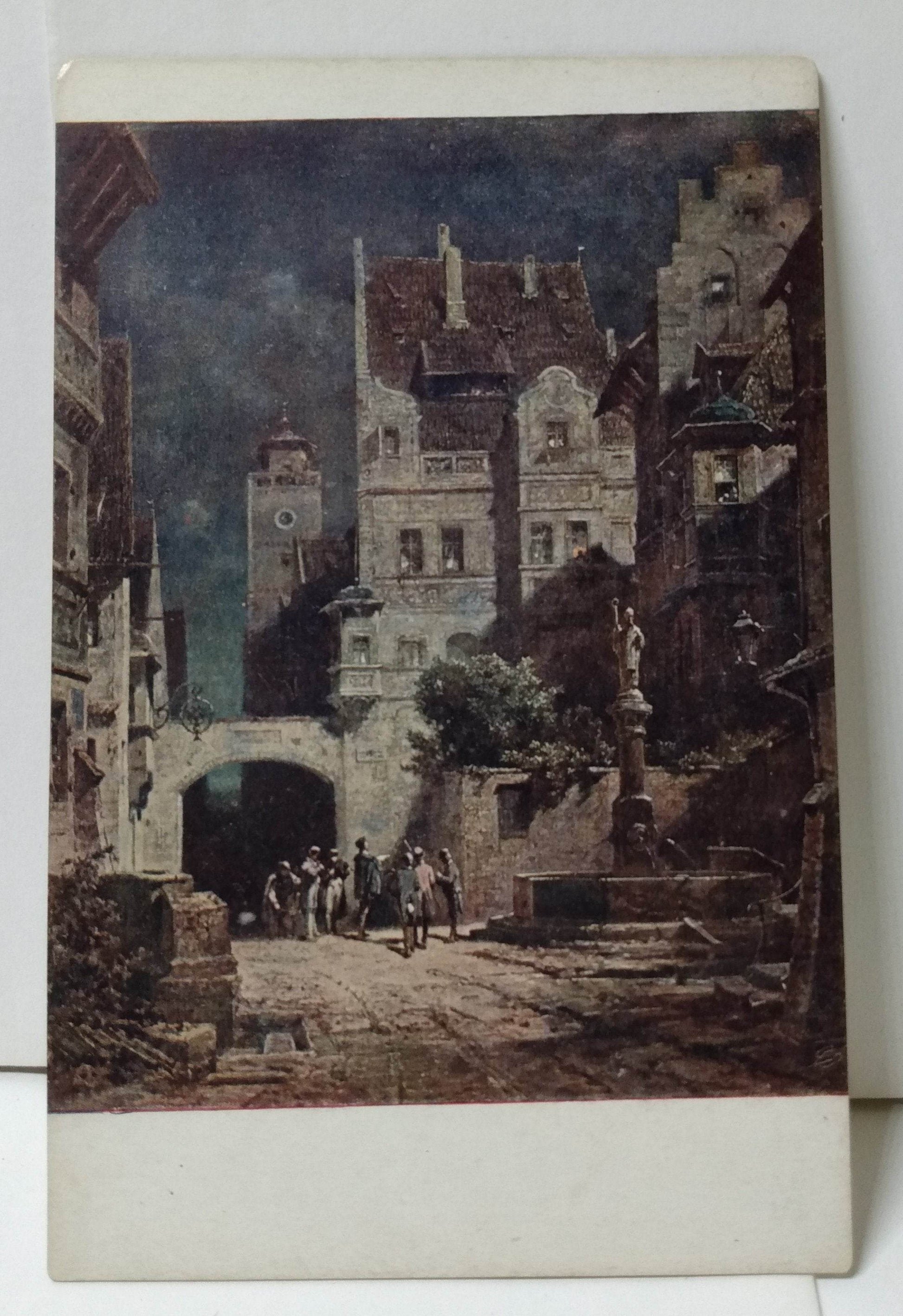 Spitzweg Zastavenicko Standchen Serenade Minerva Prague 1910's Postcard - TulipStuff
