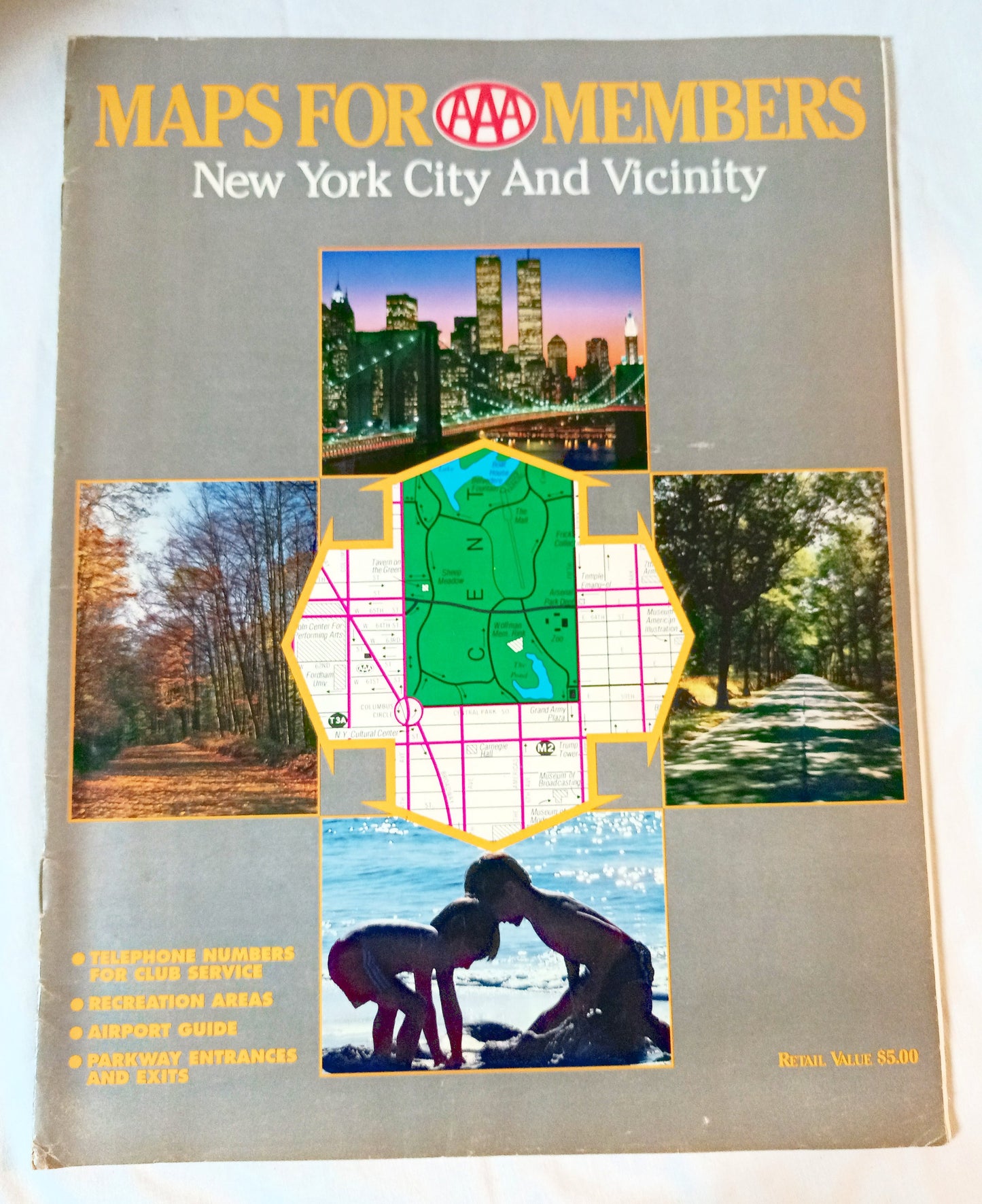 AAA Maps For Members New York City And Vicinity 1995 - TulipStuff