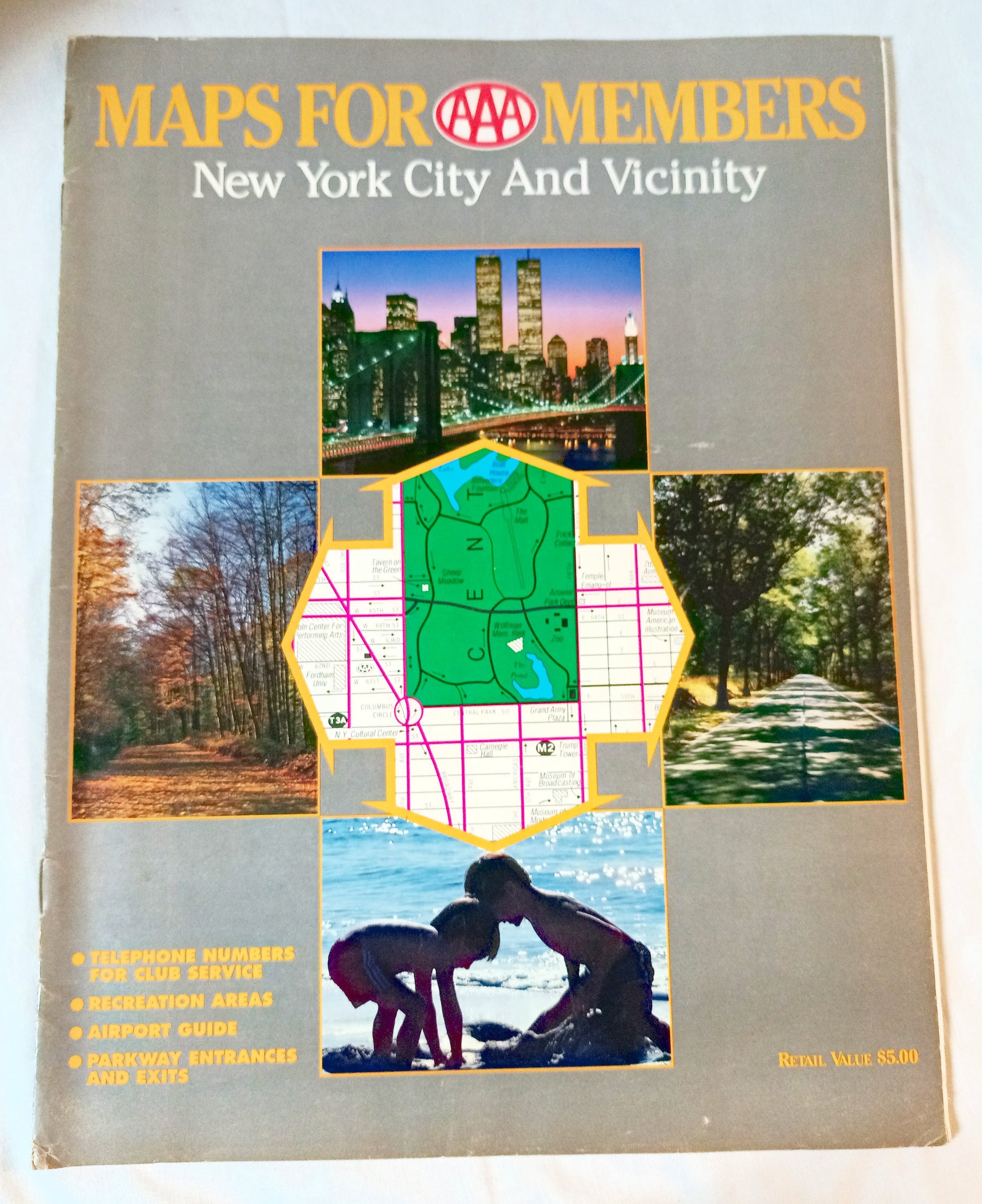 AAA Maps For Members New York City And Vicinity 1995 - TulipStuff