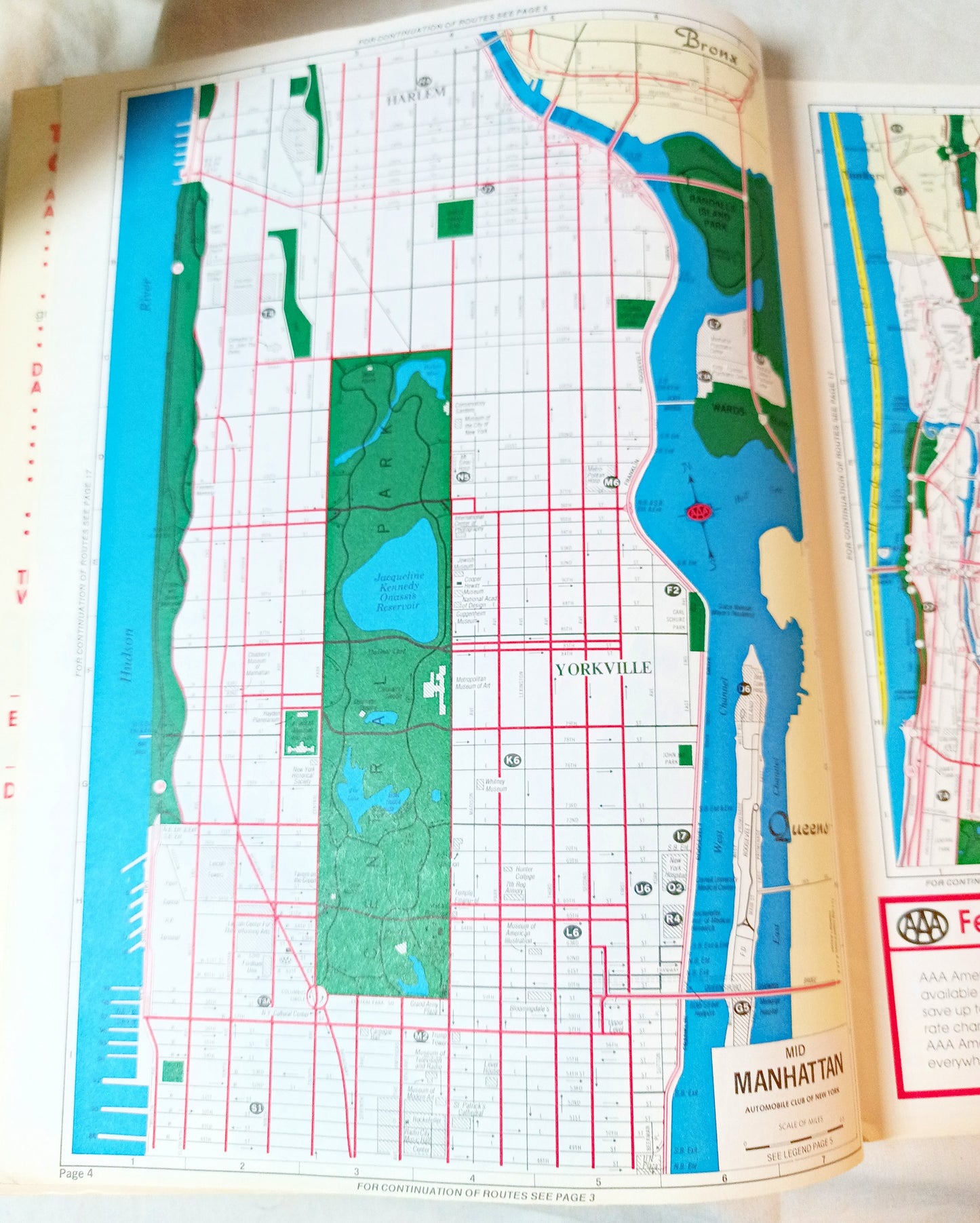 AAA Maps For Members New York City And Vicinity 1995 - TulipStuff