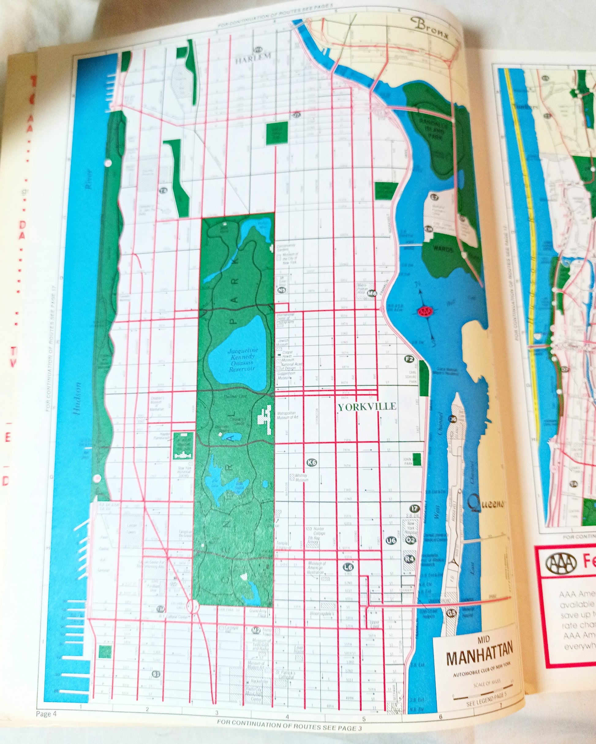AAA Maps For Members New York City And Vicinity 1995 - TulipStuff