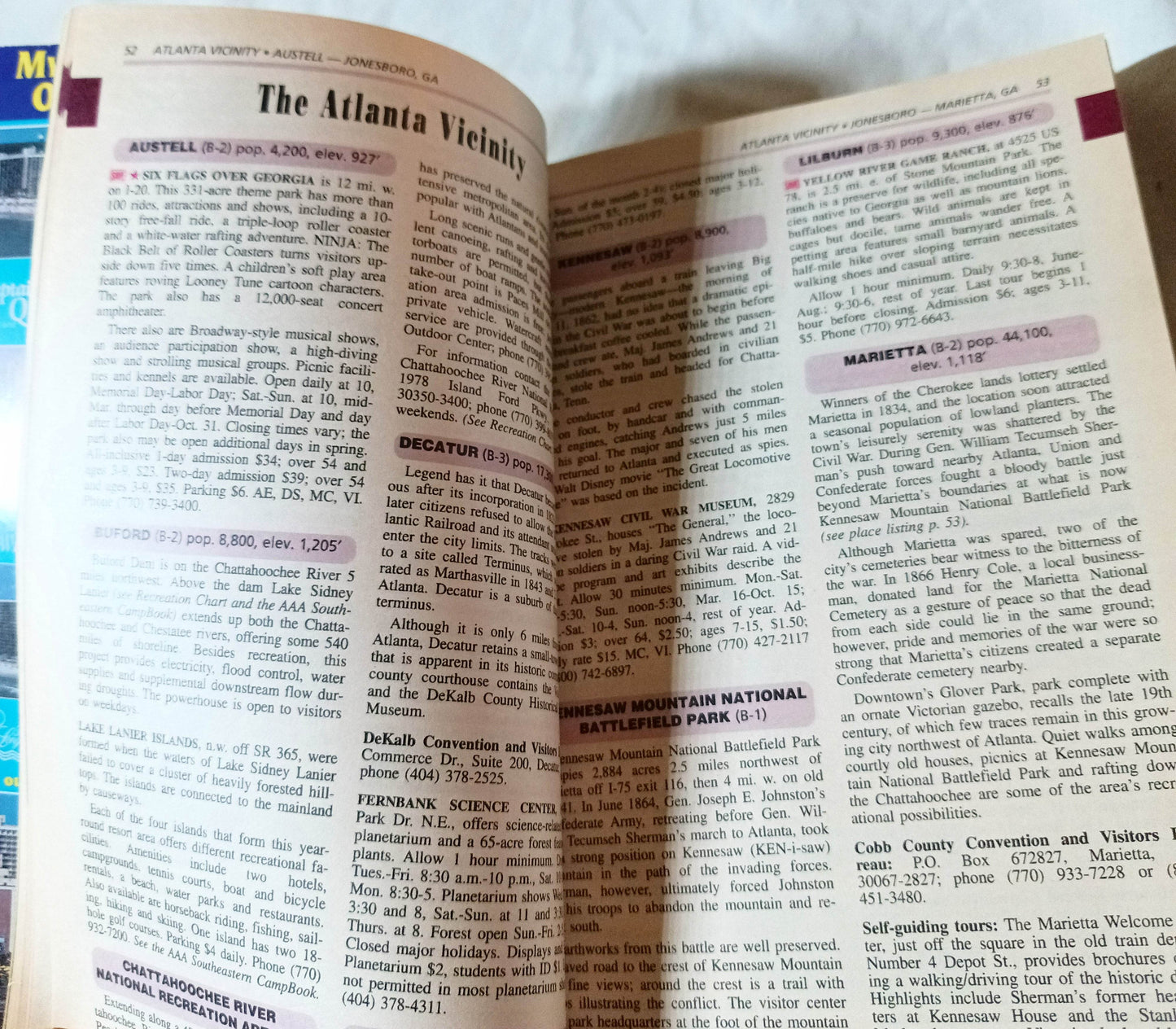 AAA TourBook 1999 Georgia North Carolina South Carolina Travel Guide - TulipStuff