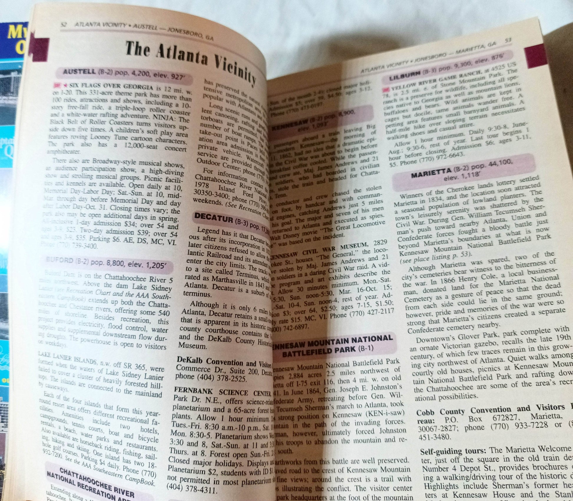 AAA TourBook 1999 Georgia North Carolina South Carolina Travel Guide - TulipStuff