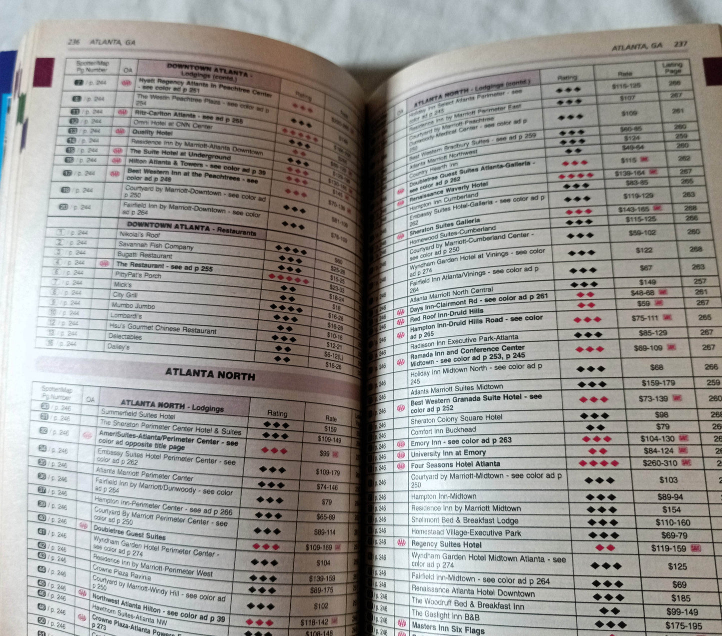 AAA TourBook 1999 Georgia North Carolina South Carolina Travel Guide - TulipStuff