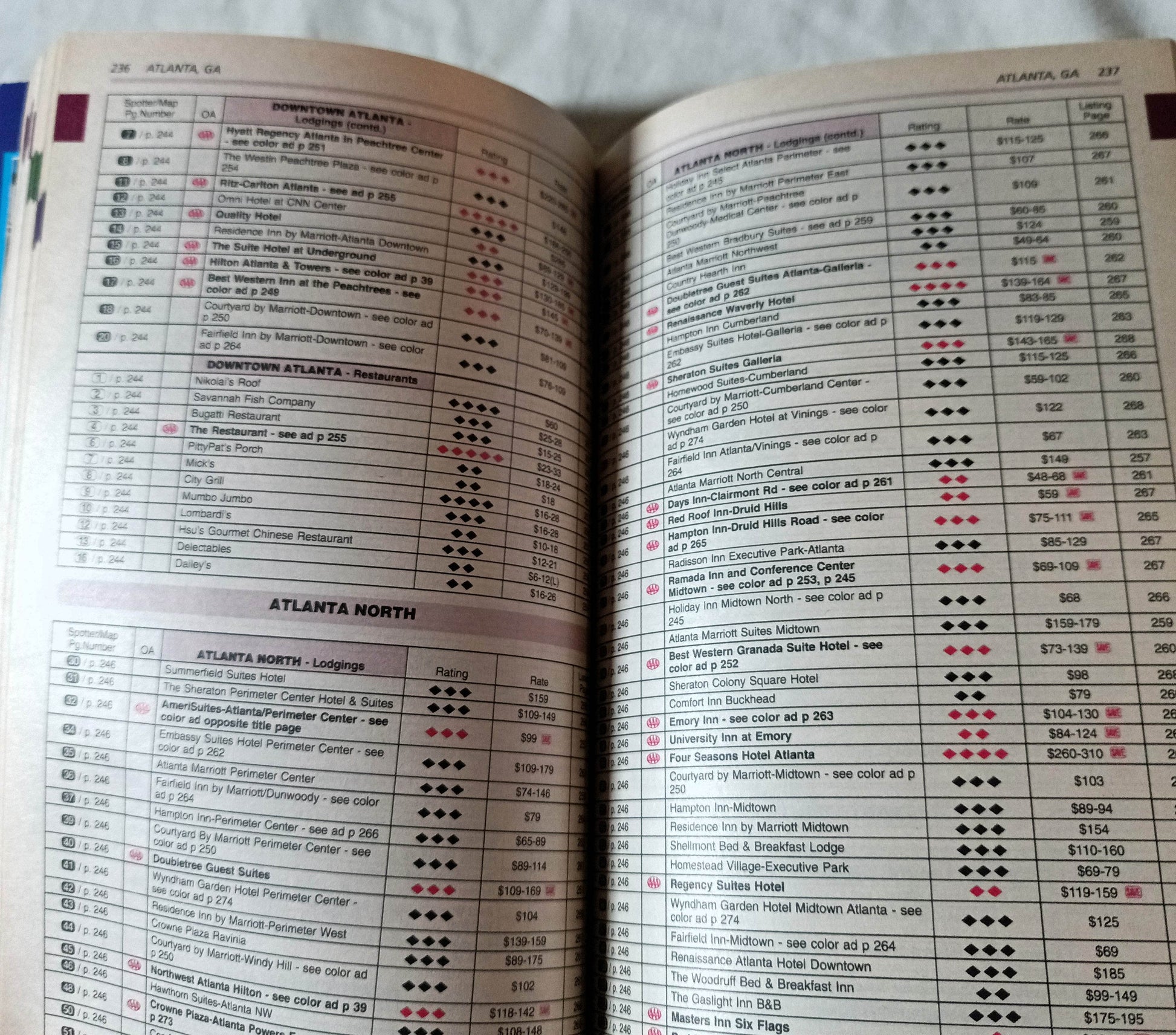 AAA TourBook 1999 Georgia North Carolina South Carolina Travel Guide - TulipStuff