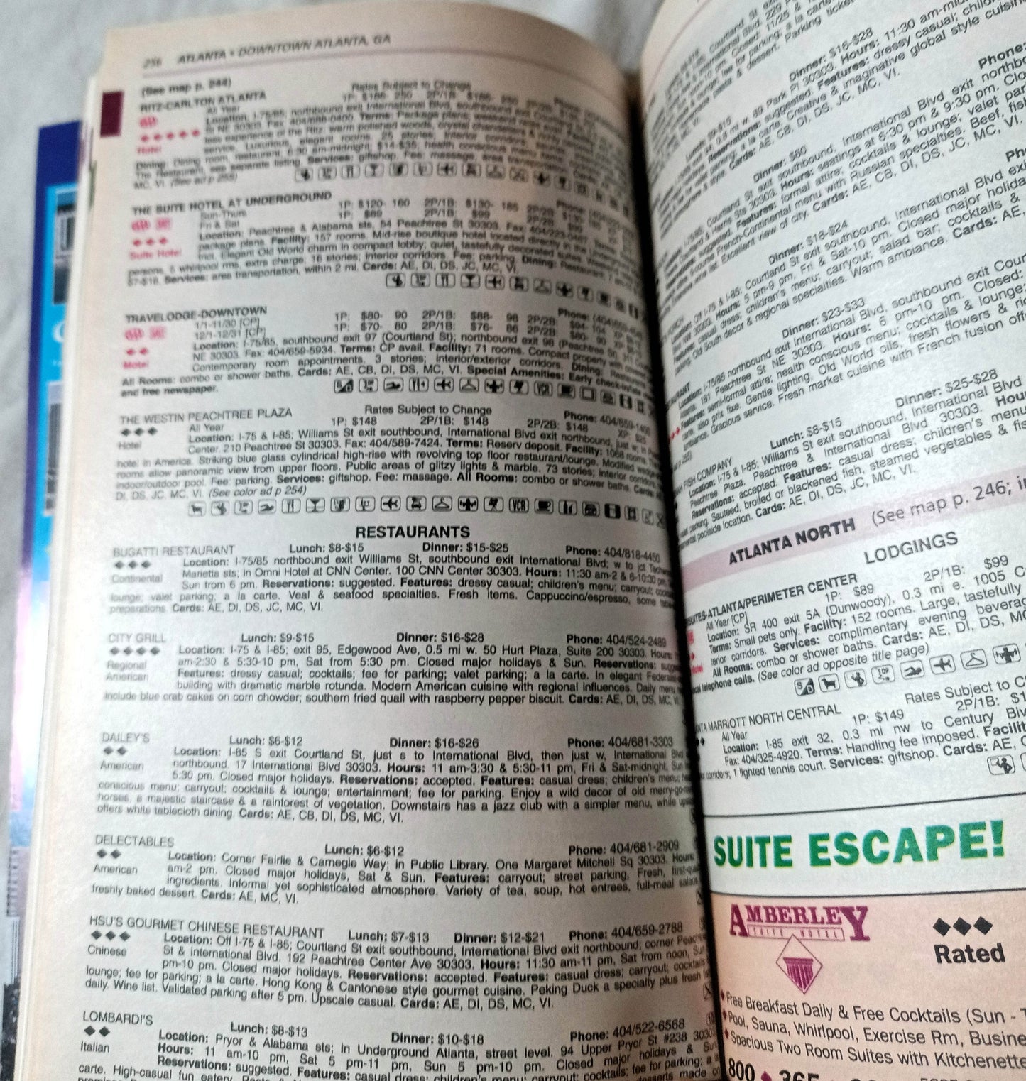 AAA TourBook 1999 Georgia North Carolina South Carolina Travel Guide - TulipStuff