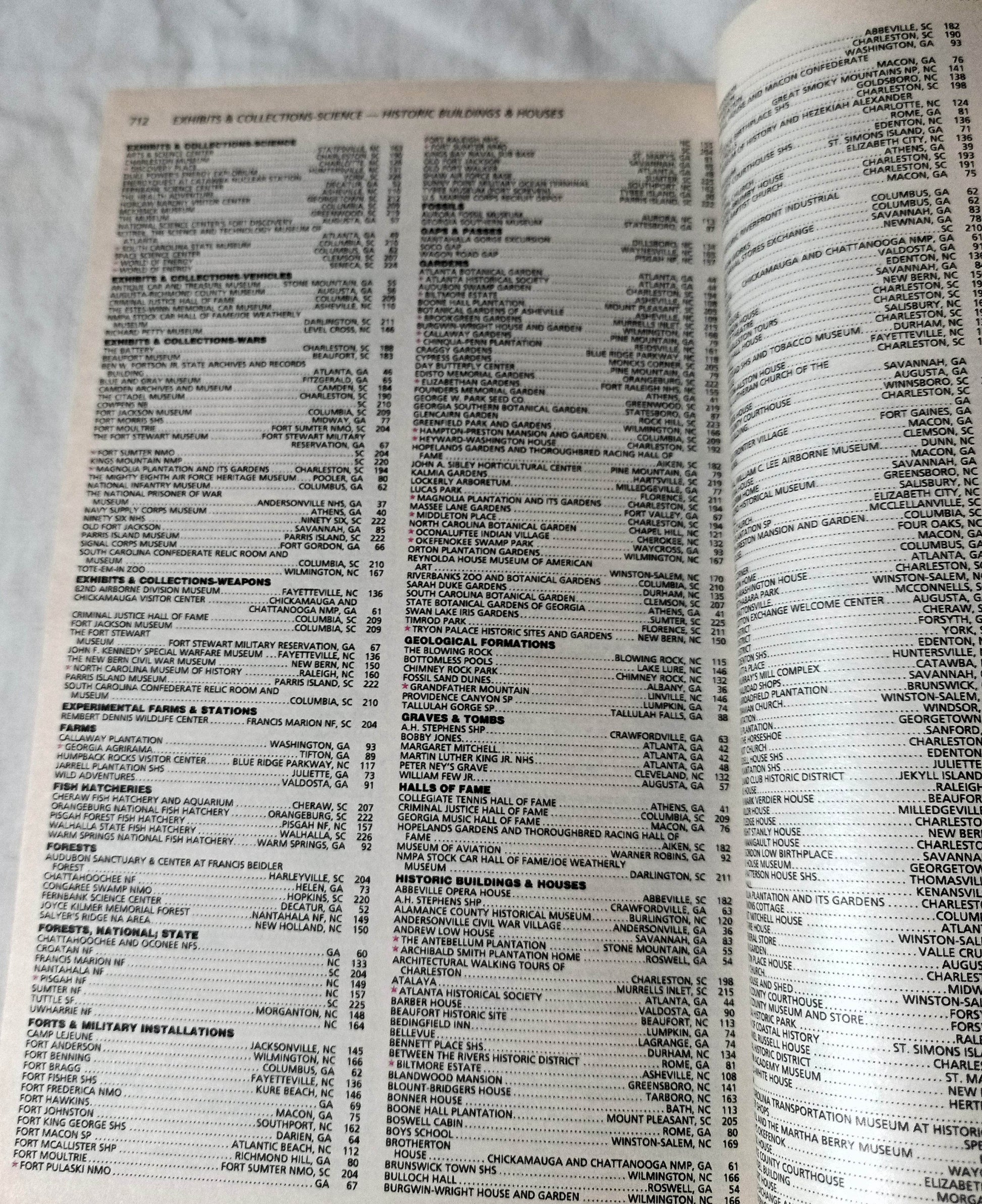 AAA TourBook 1999 Georgia North Carolina South Carolina Travel Guide - TulipStuff