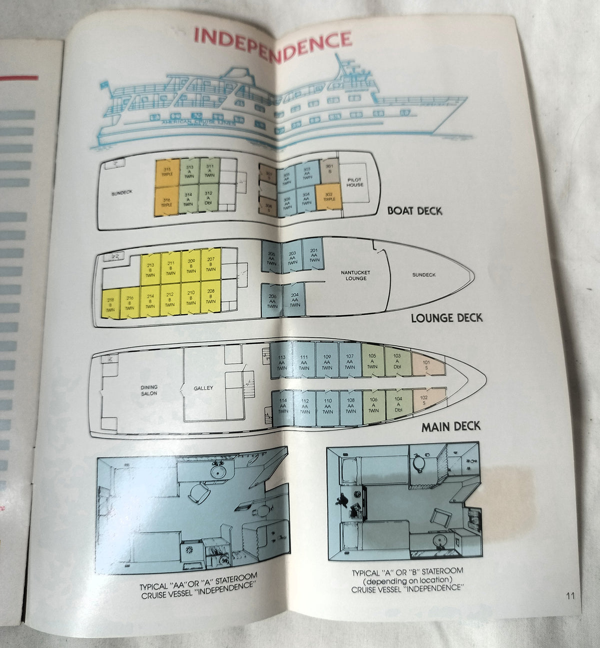 American Cruise Lines 1982-83 mv Independence mv America Brochure - TulipStuff