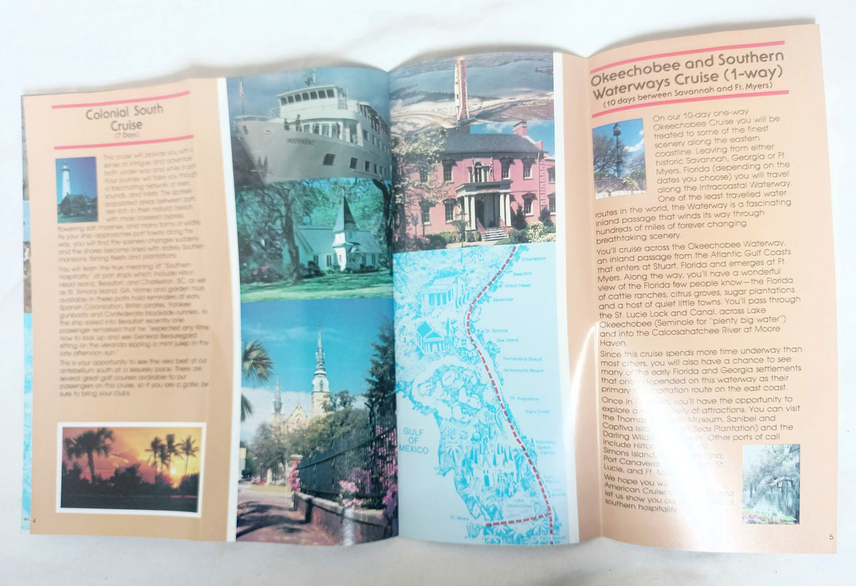 American Cruise Lines 1982-83 mv Independence mv America Brochure - TulipStuff