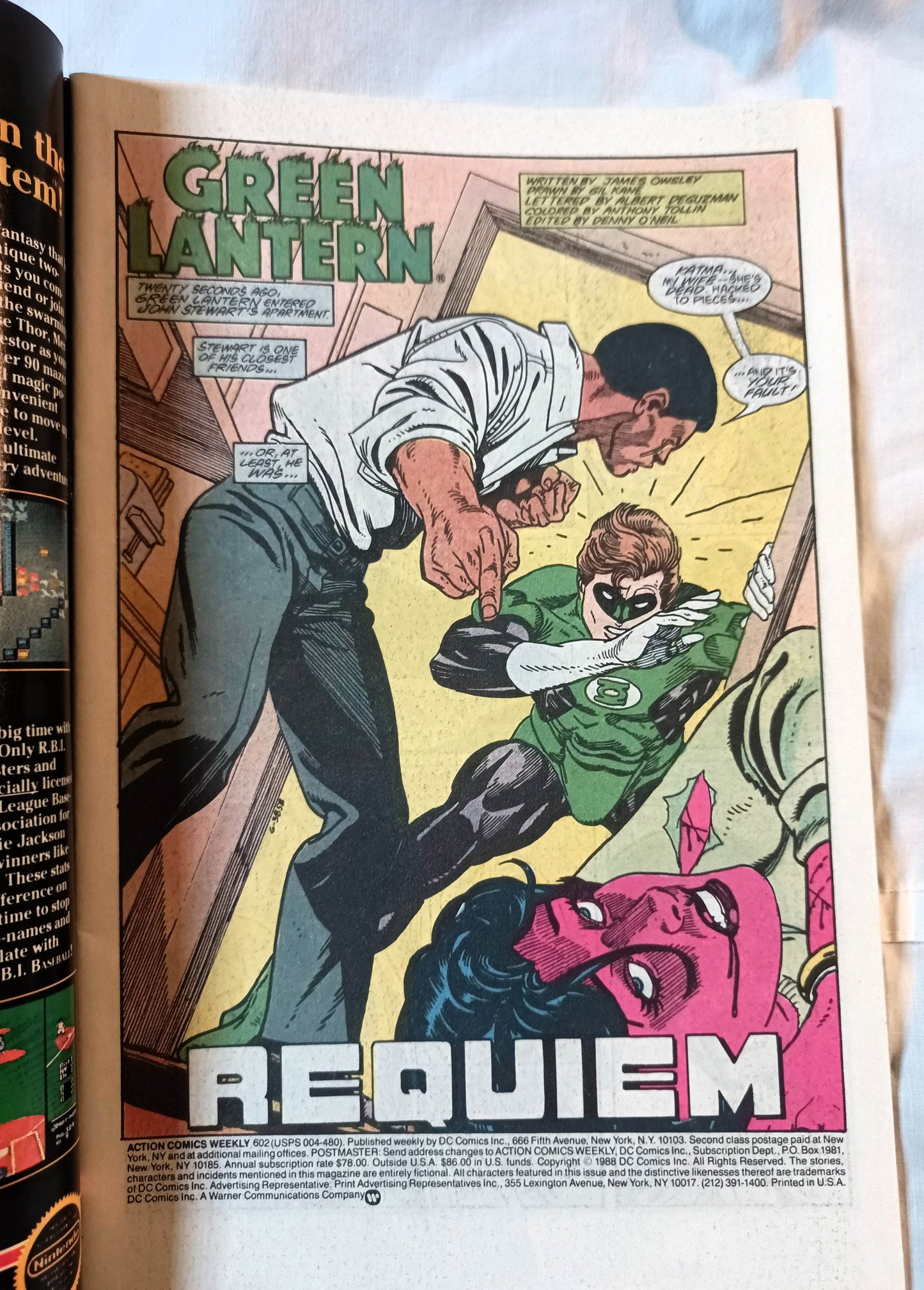 Action Comics Weekly Vol 1 #602 May 1988 Green Lantern DC Comics - TulipStuff