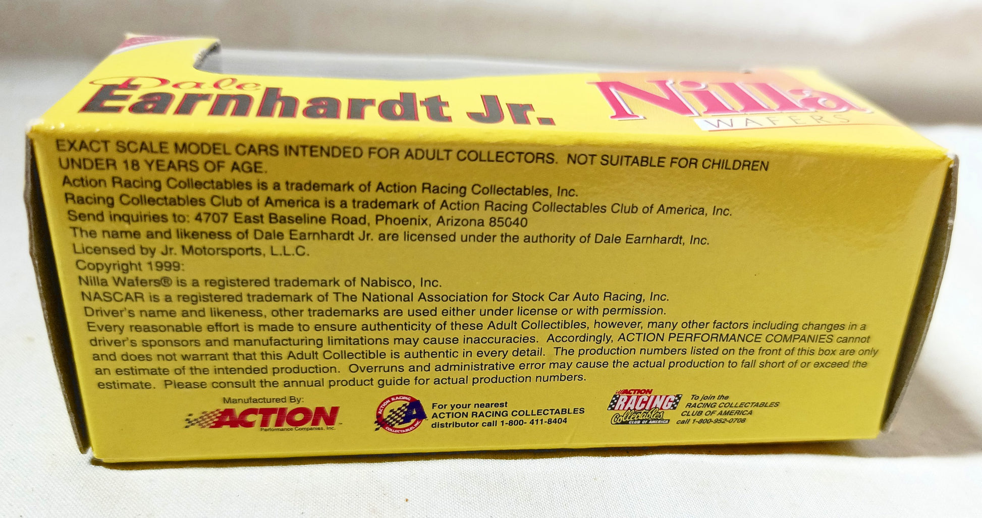Action Racing 1999 Dale Earnhardt Jr #3 AC Delco Nilla Wafers Promo - TulipStuff