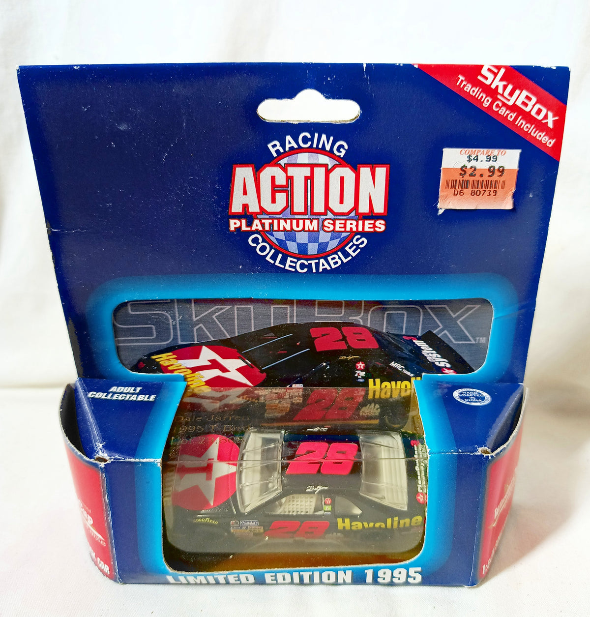 Action Racing Platinum Series 1995 Dale Jarrett #28 Havoline SkyBox - TulipStuff