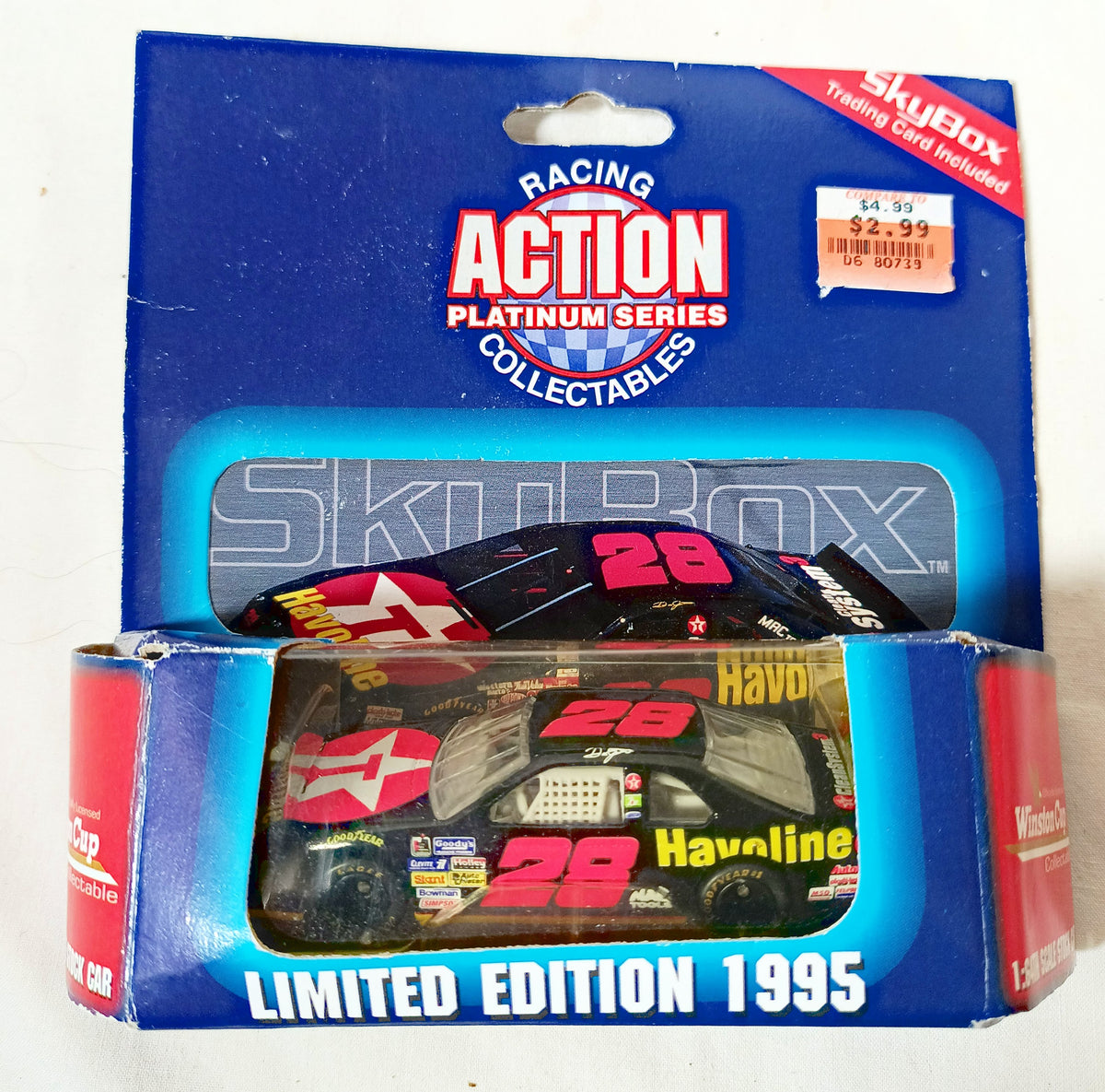 Action Racing Platinum Series 1995 Dale Jarrett #28 Havoline SkyBox - TulipStuff