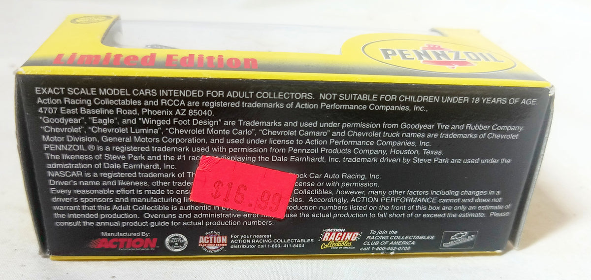 Action Racing 1998 Steve Park #1 Pennzoil Chevy Monte Carlo NASCAR - TulipStuff