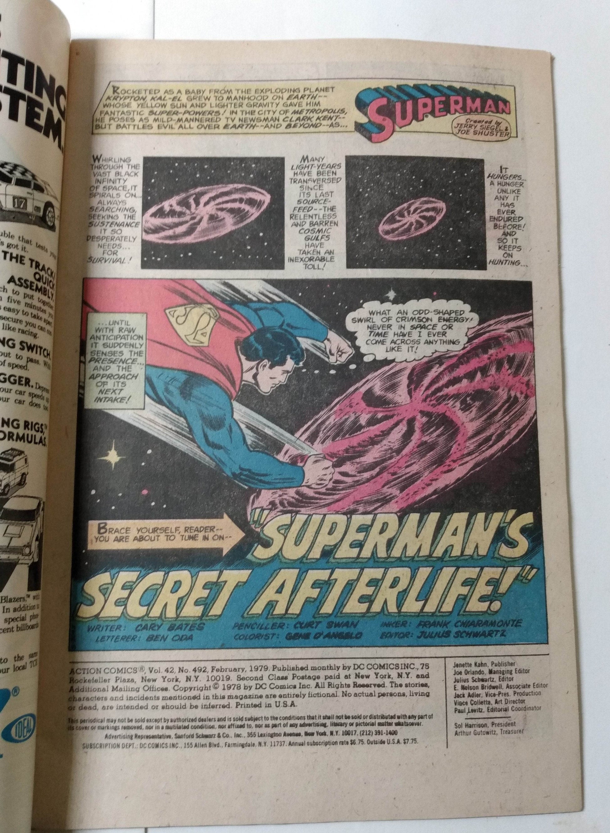Action Comics #492 February 1979 Superman's Secret Afterlife DC Comics - TulipStuff