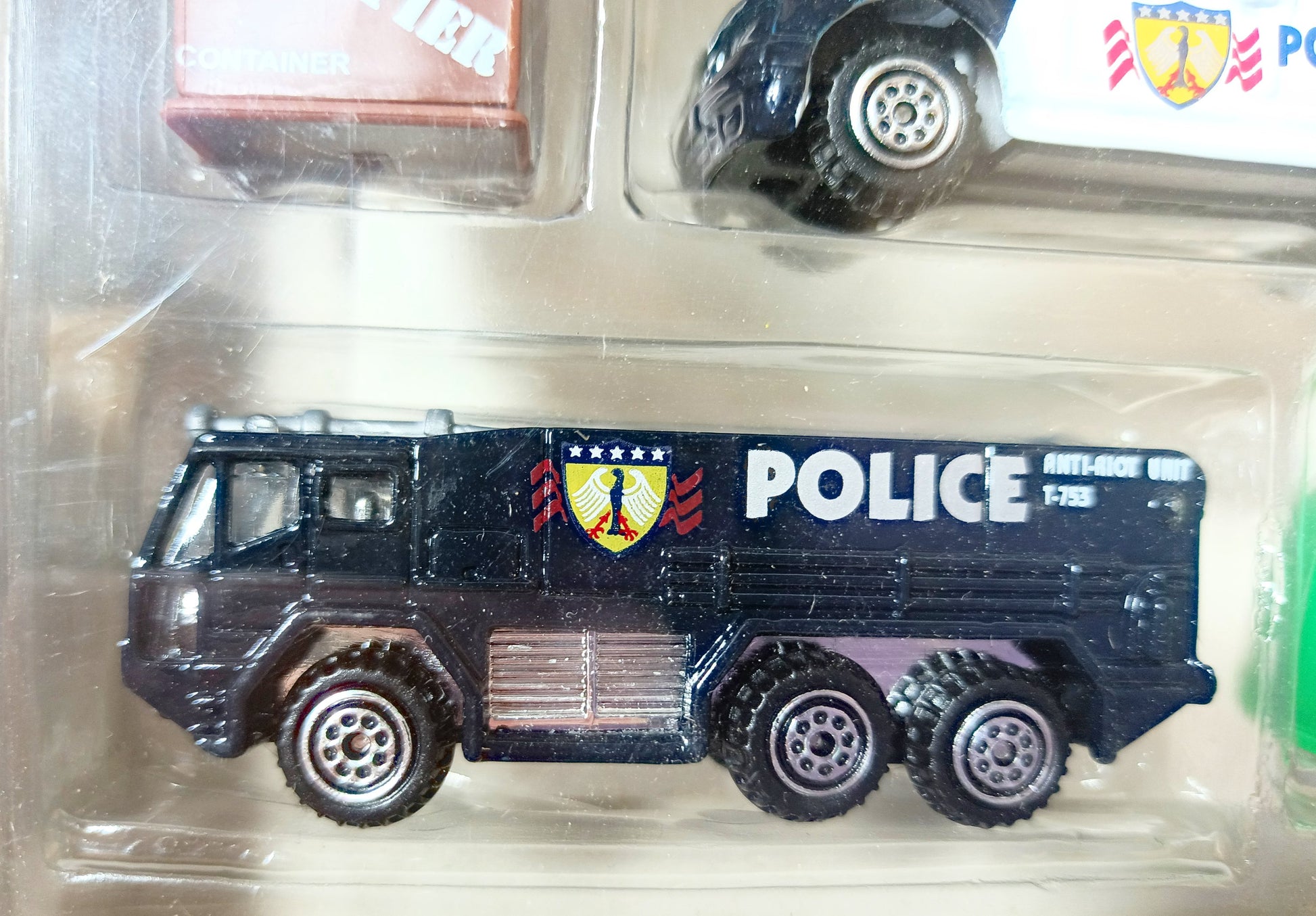 Action Team Playset Police Sedan Anti-Riot Unit Truck Singafund 1990's - TulipStuff