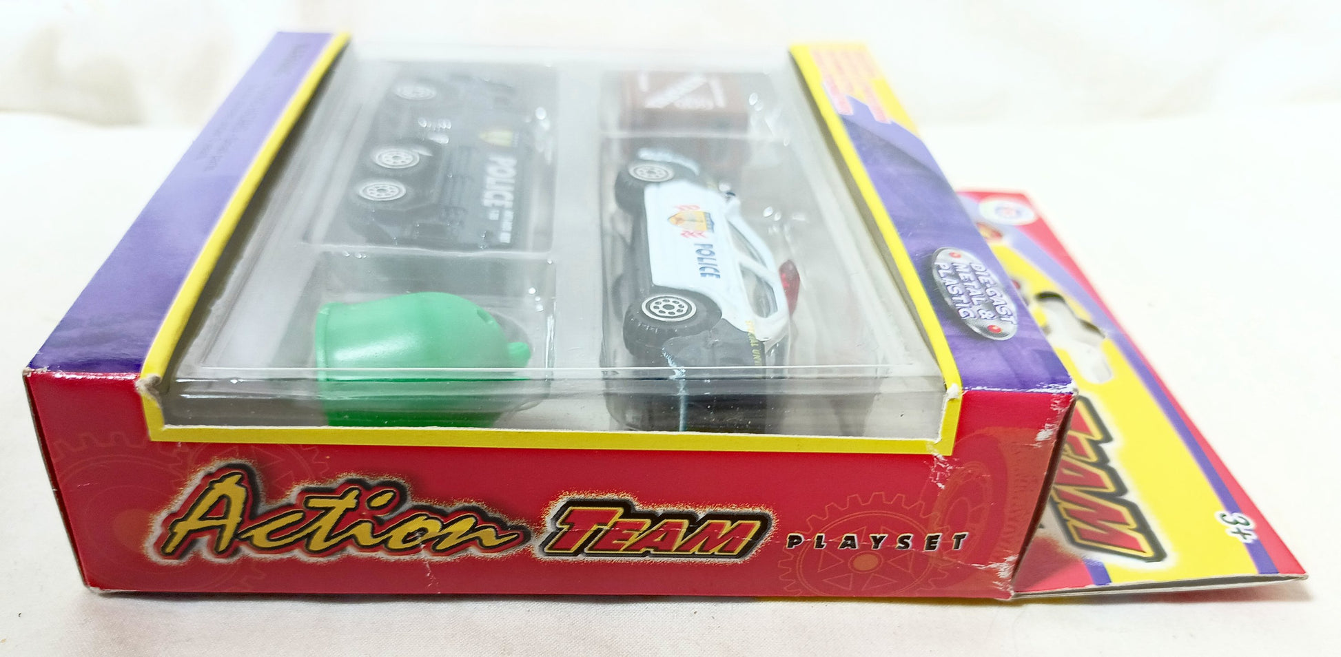 Action Team Playset Police Sedan Anti-Riot Unit Truck Singafund 1990's - TulipStuff