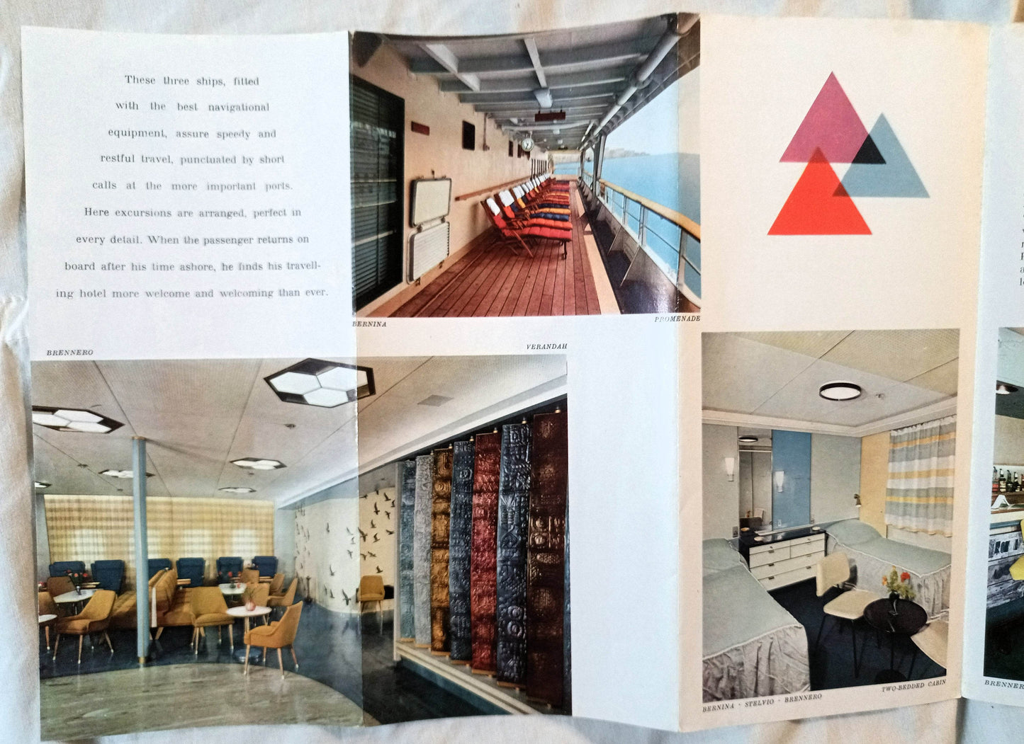 Adriatica Line Bernina Stelvio Brennero Introductory Brochure 1959 - TulipStuff