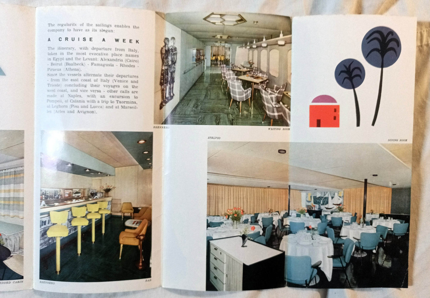 Adriatica Line Bernina Stelvio Brennero Introductory Brochure 1959 - TulipStuff