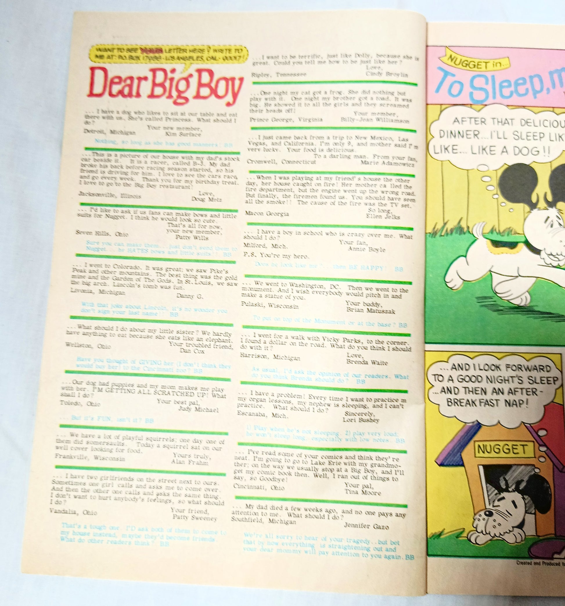 Adventures Of The Big Boy Issue #199 Abdow's Restaurant Comic Nov 1973 - TulipStuff