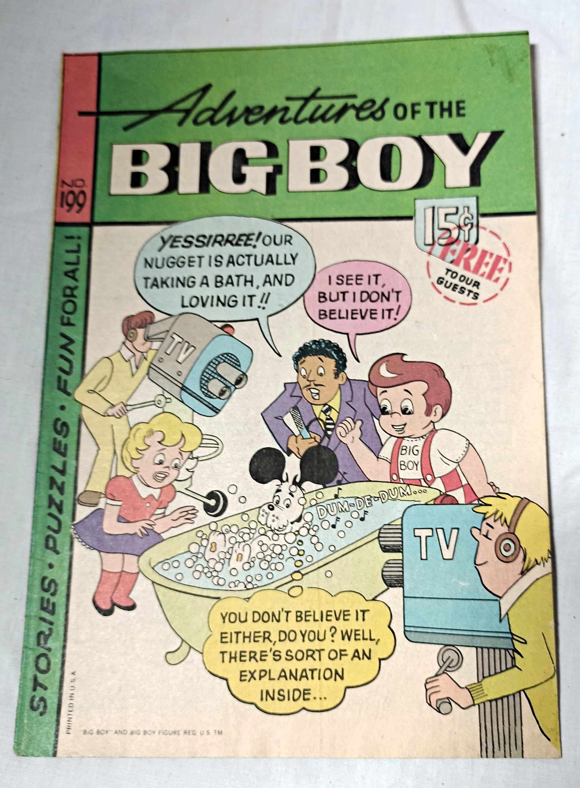 Adventures Of The Big Boy Issue #199 Abdow's Restaurant Comic Nov 1973 - TulipStuff