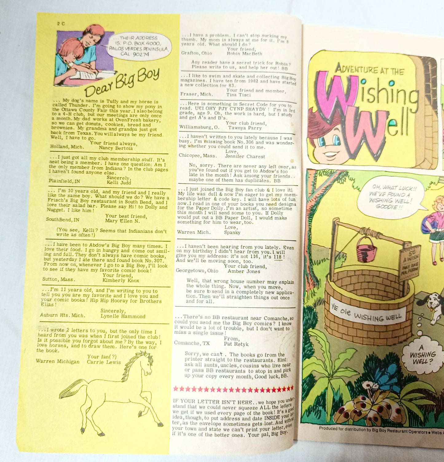 Adventures Of The Big Boy Issue #316 Restaurant Promo Comic 1983 - TulipStuff