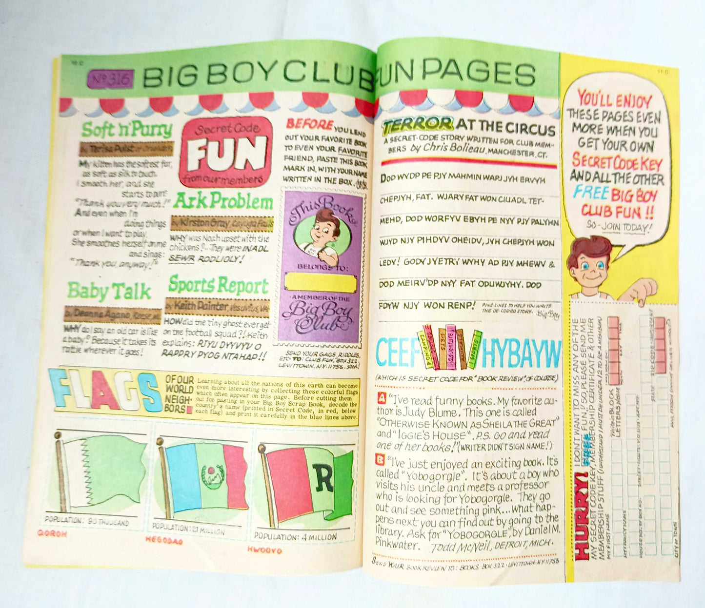 Adventures Of The Big Boy Issue #316 Restaurant Promo Comic 1983 - TulipStuff