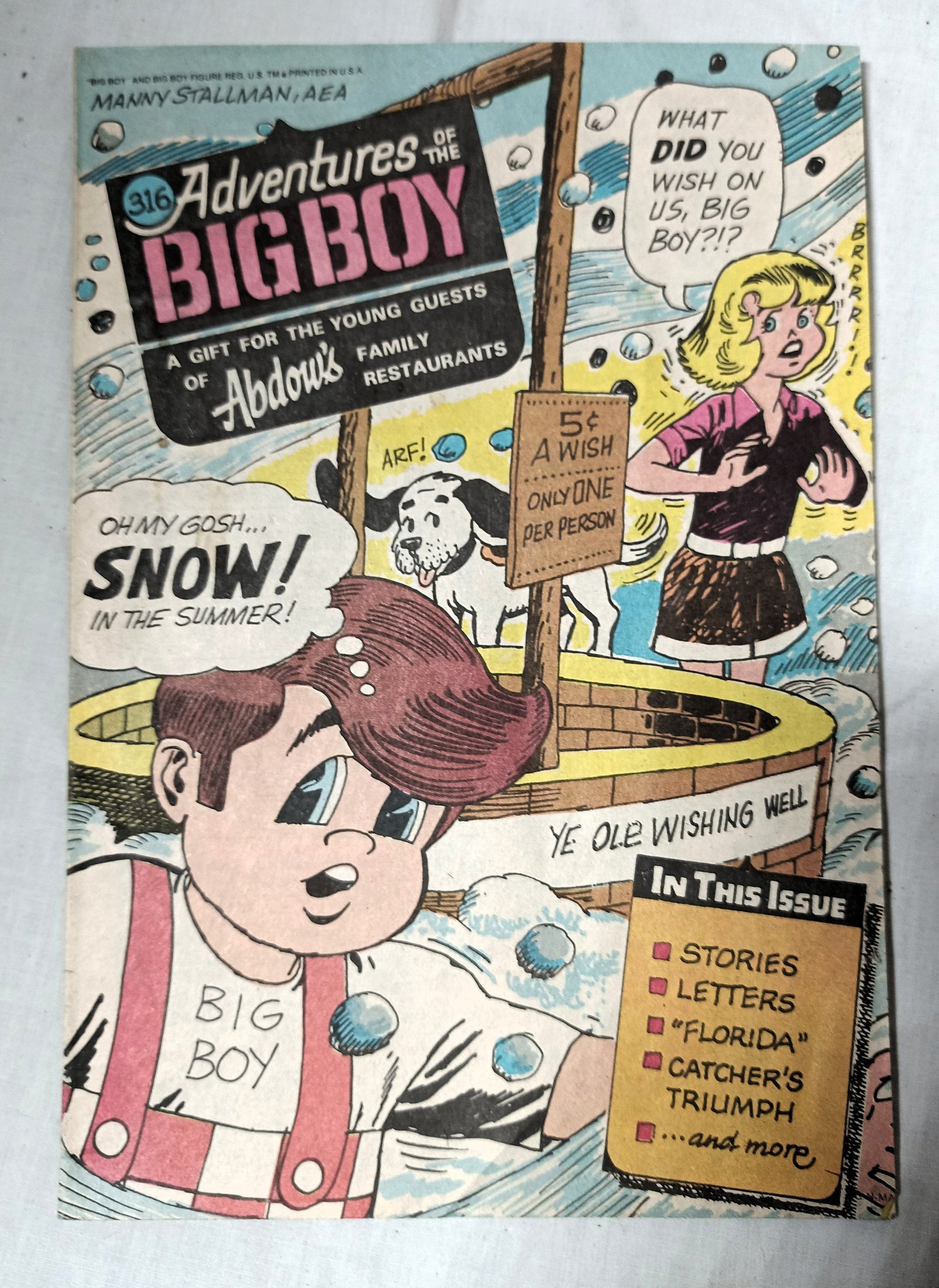 Adventures Of The Big Boy Issue #316 Restaurant Promo Comic 1983 - TulipStuff