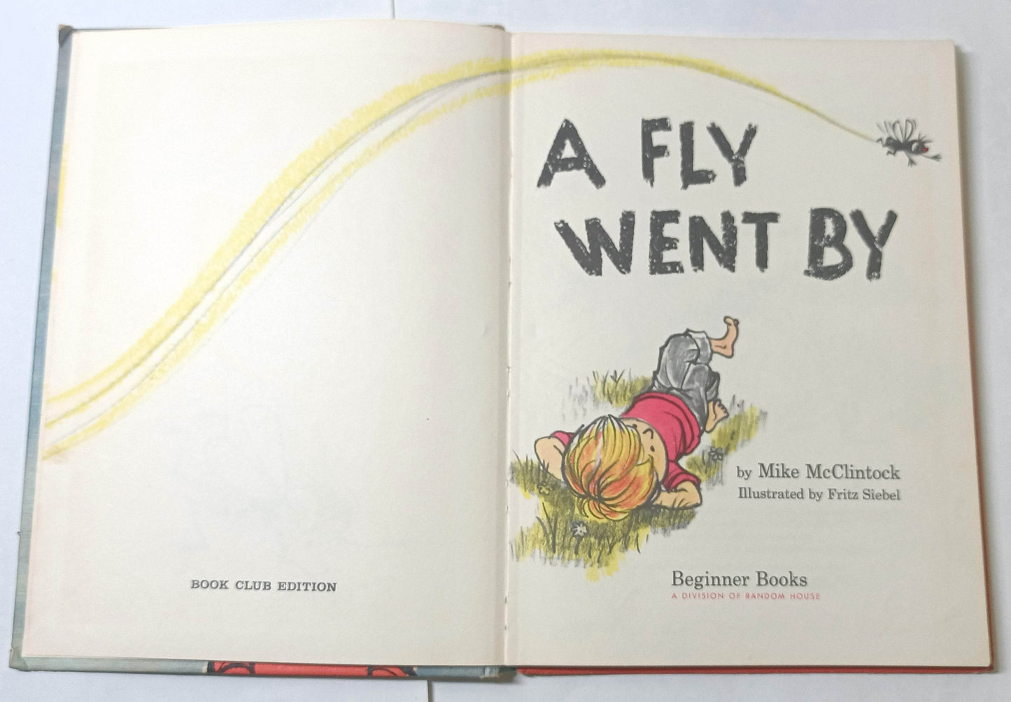 A Fly Went By Mike McClintock Beginner Books Hardcover 1958 - TulipStuff