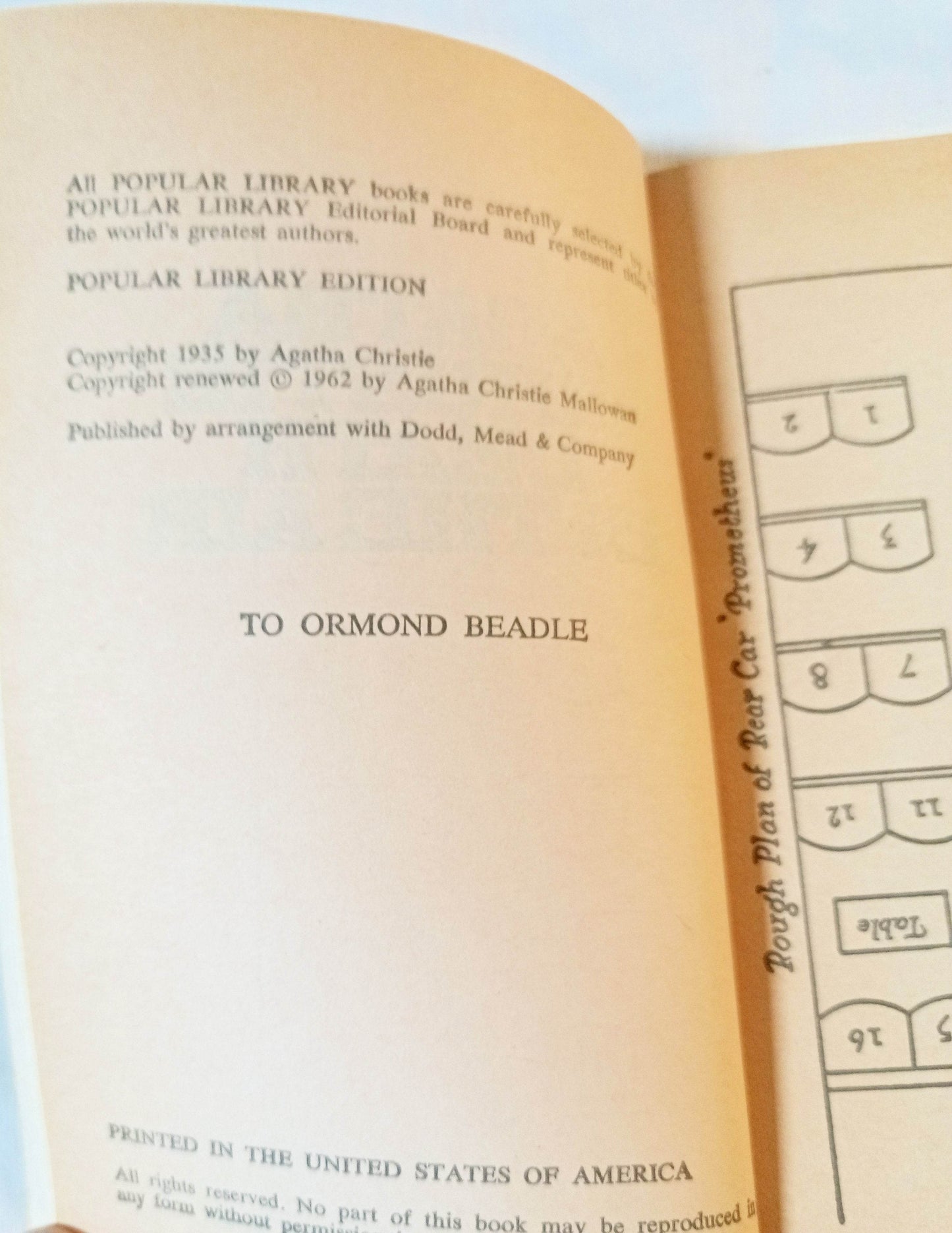 Agatha Christie Death In The Air Paperback Popular Library 1970's - TulipStuff