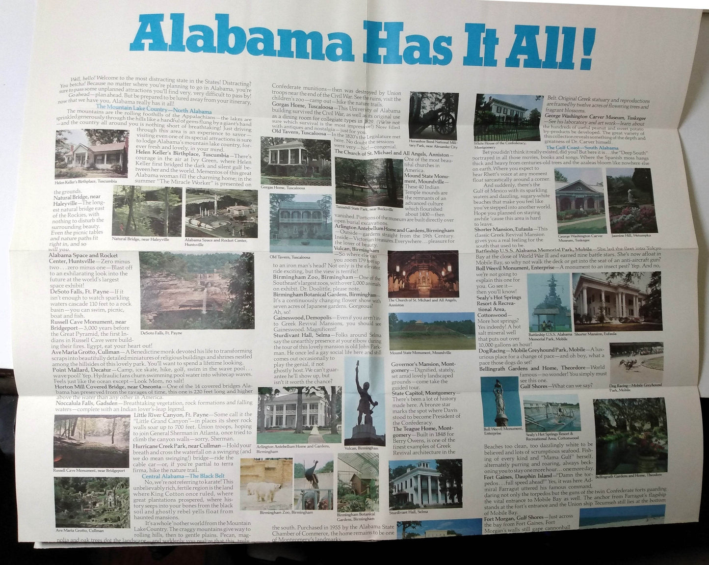 Alabama Official State Highway Map 1977-1978 George Wallace - TulipStuff