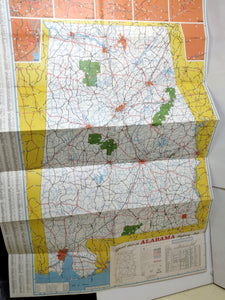 Alabama Official State Highway Map 1977-1978 George Wallace - TulipStuff