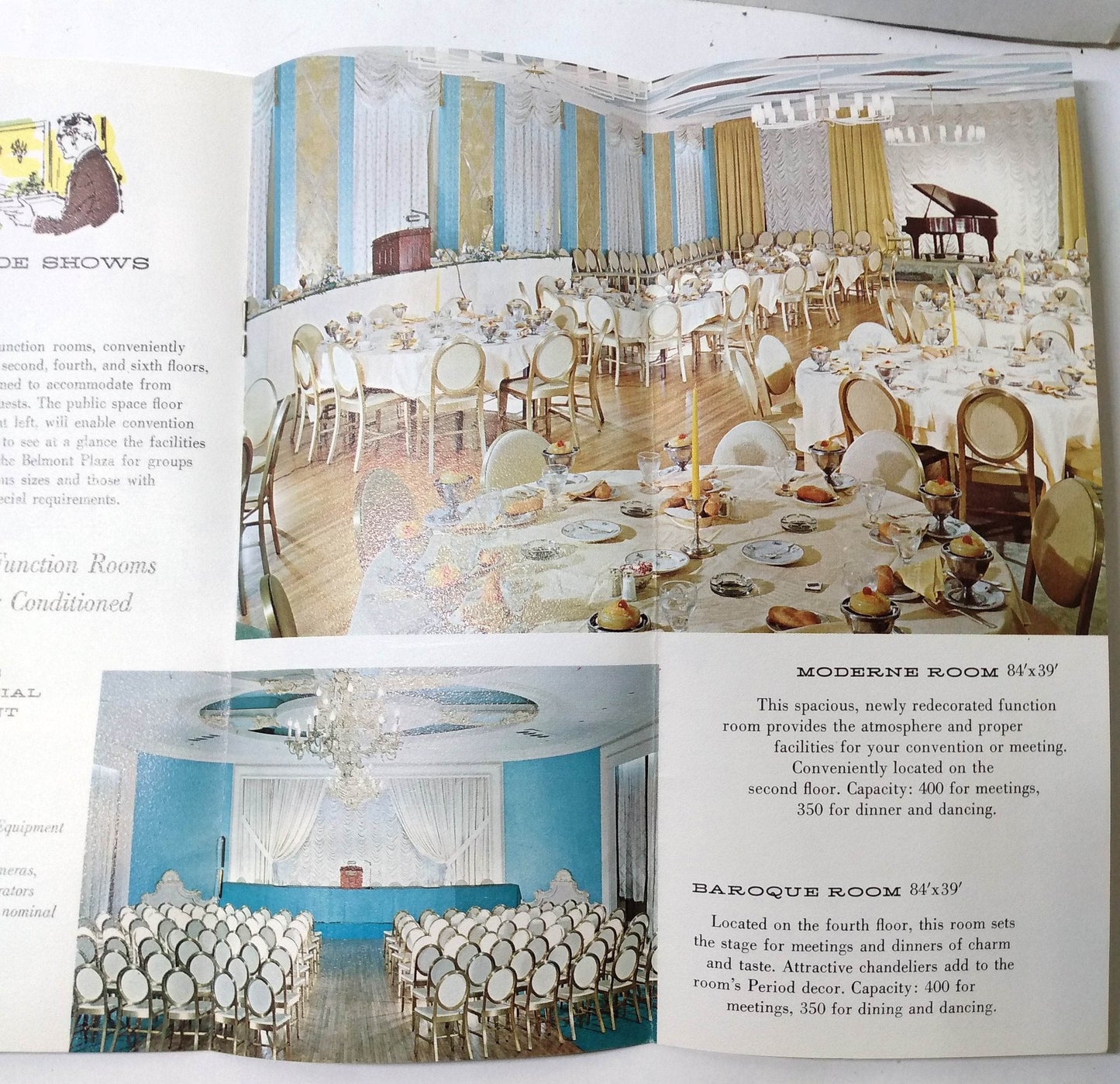 Albert Pick Belmont Plaza Hotel New York City Early 1960's Brochure - TulipStuff