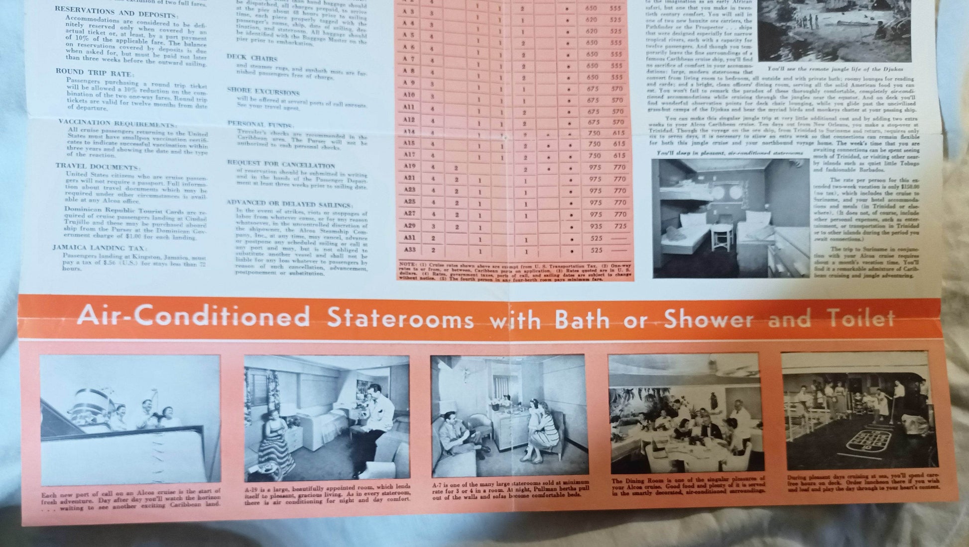 ALCOA Steamship Co Passenger Cargo Caribbean Cruises Winter 1953-54 - TulipStuff