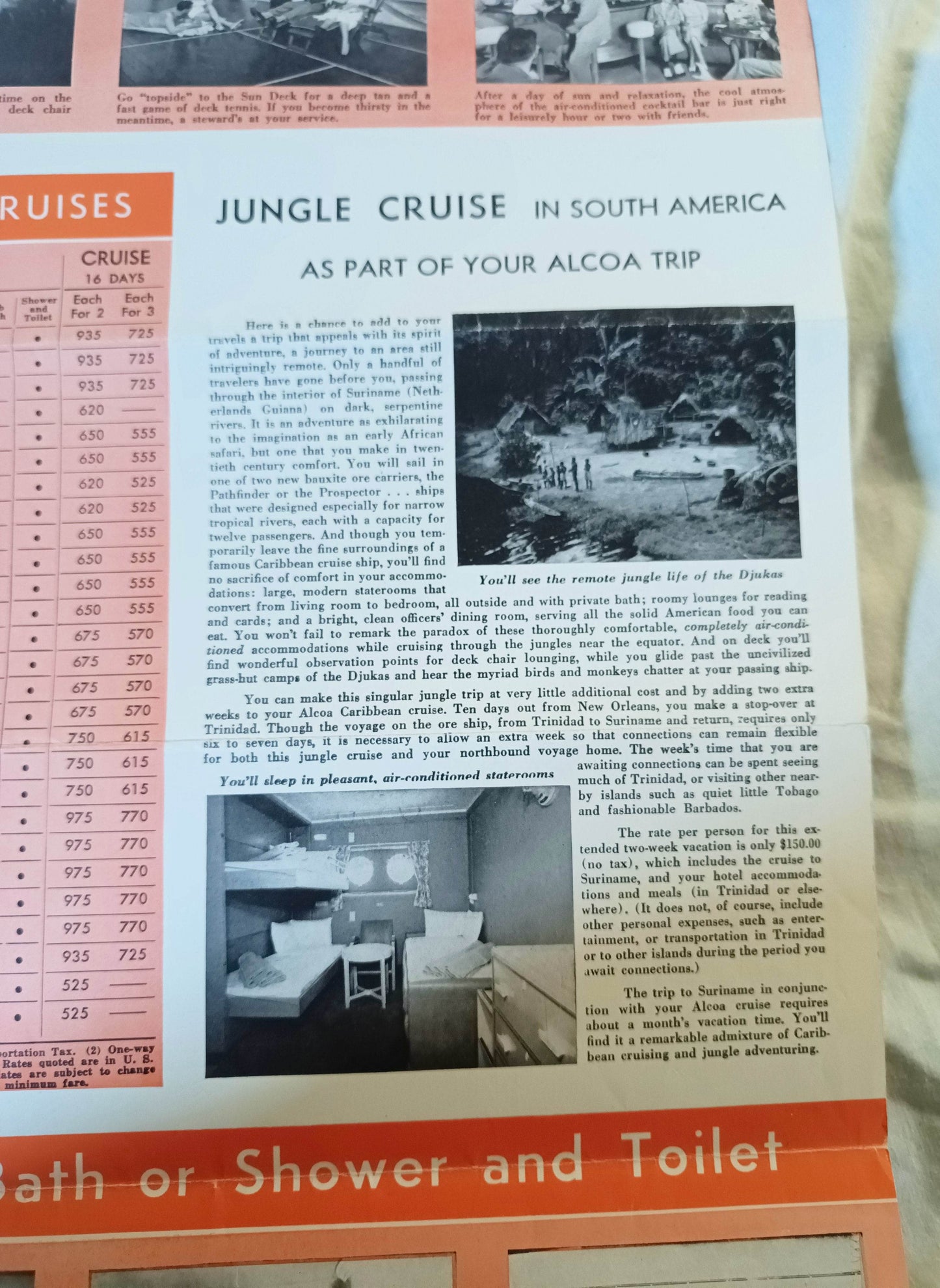 ALCOA Steamship Co Passenger Cargo Caribbean Cruises Winter 1953-54 - TulipStuff