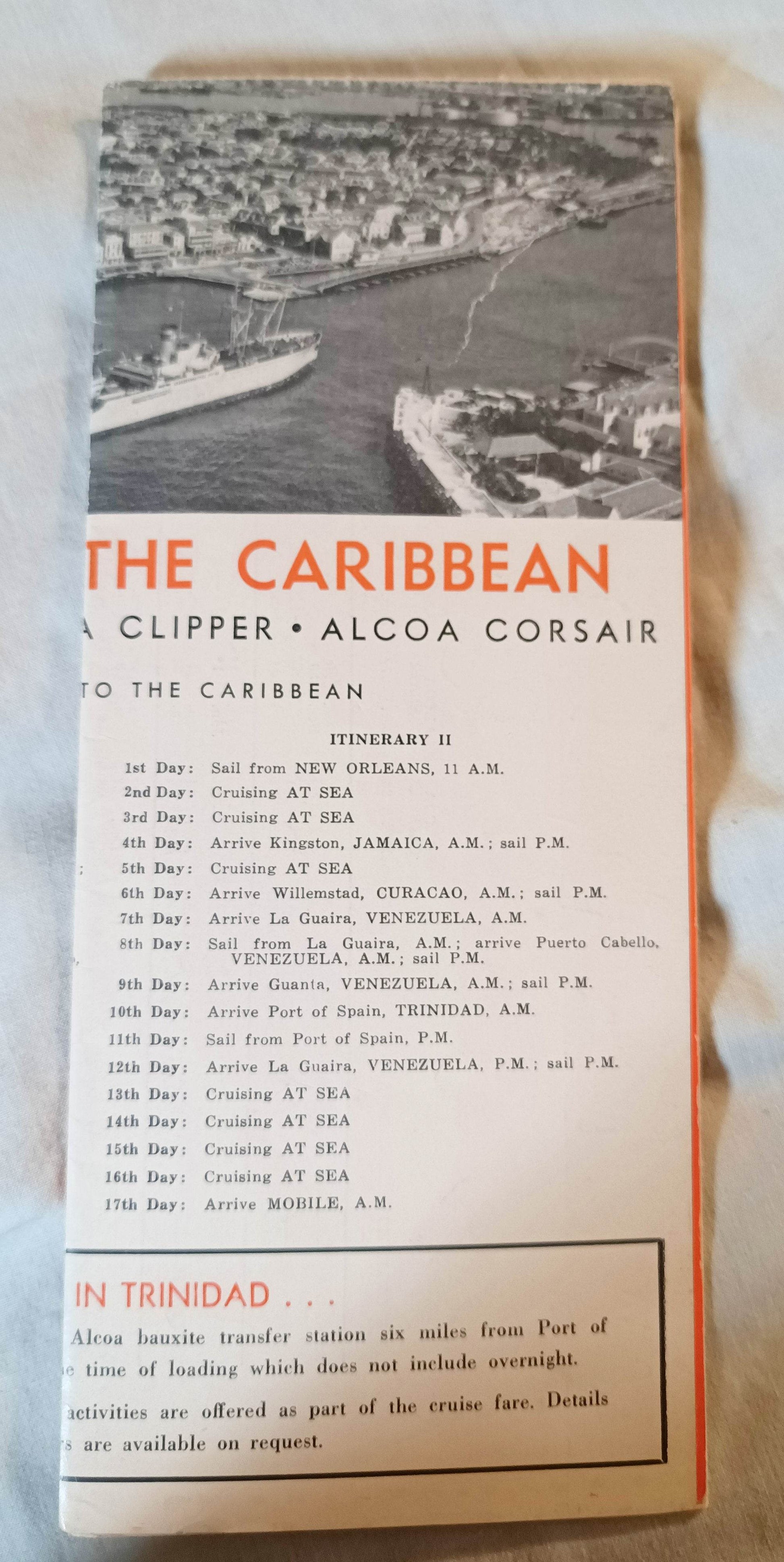ALCOA Steamship Co Passenger Cargo Caribbean Cruises Winter 1953-54 - TulipStuff