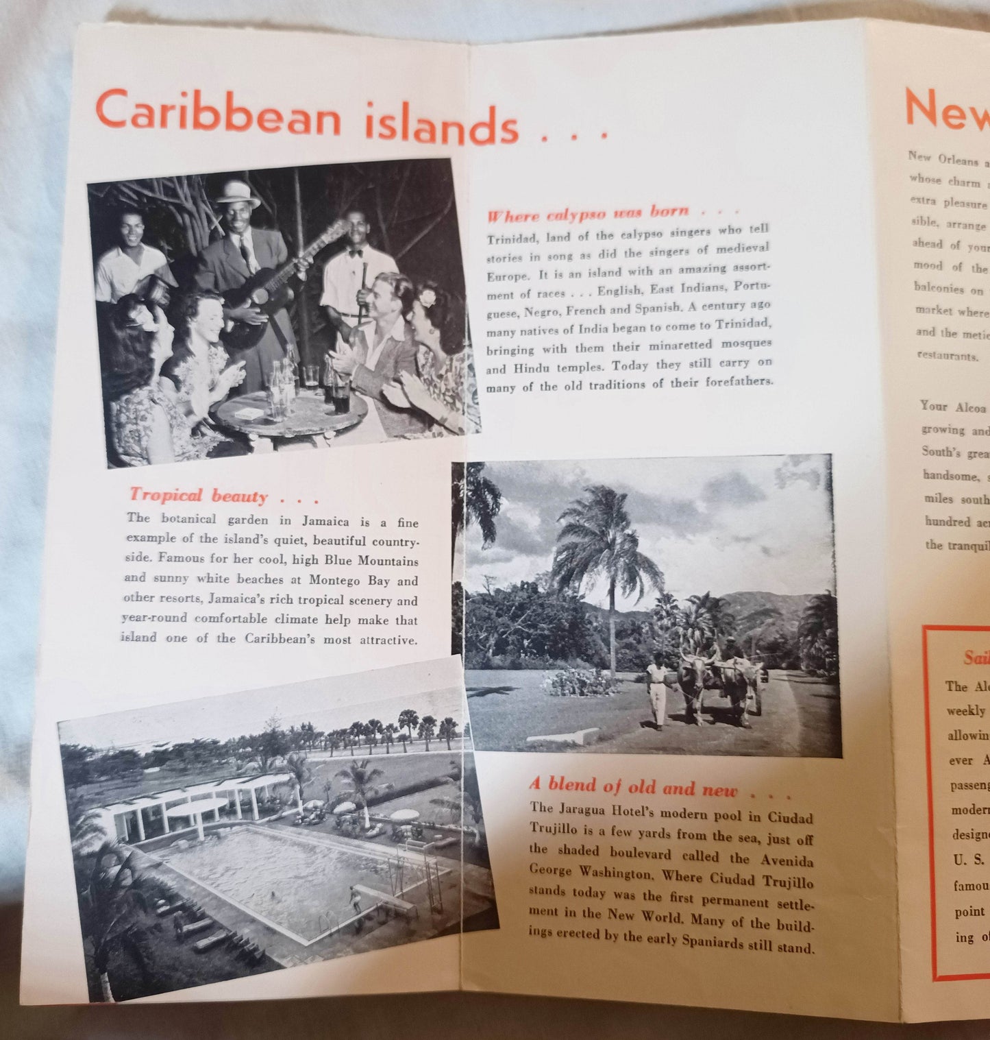 ALCOA Steamship Co Passenger Cargo Caribbean Cruises Winter 1953-54 - TulipStuff