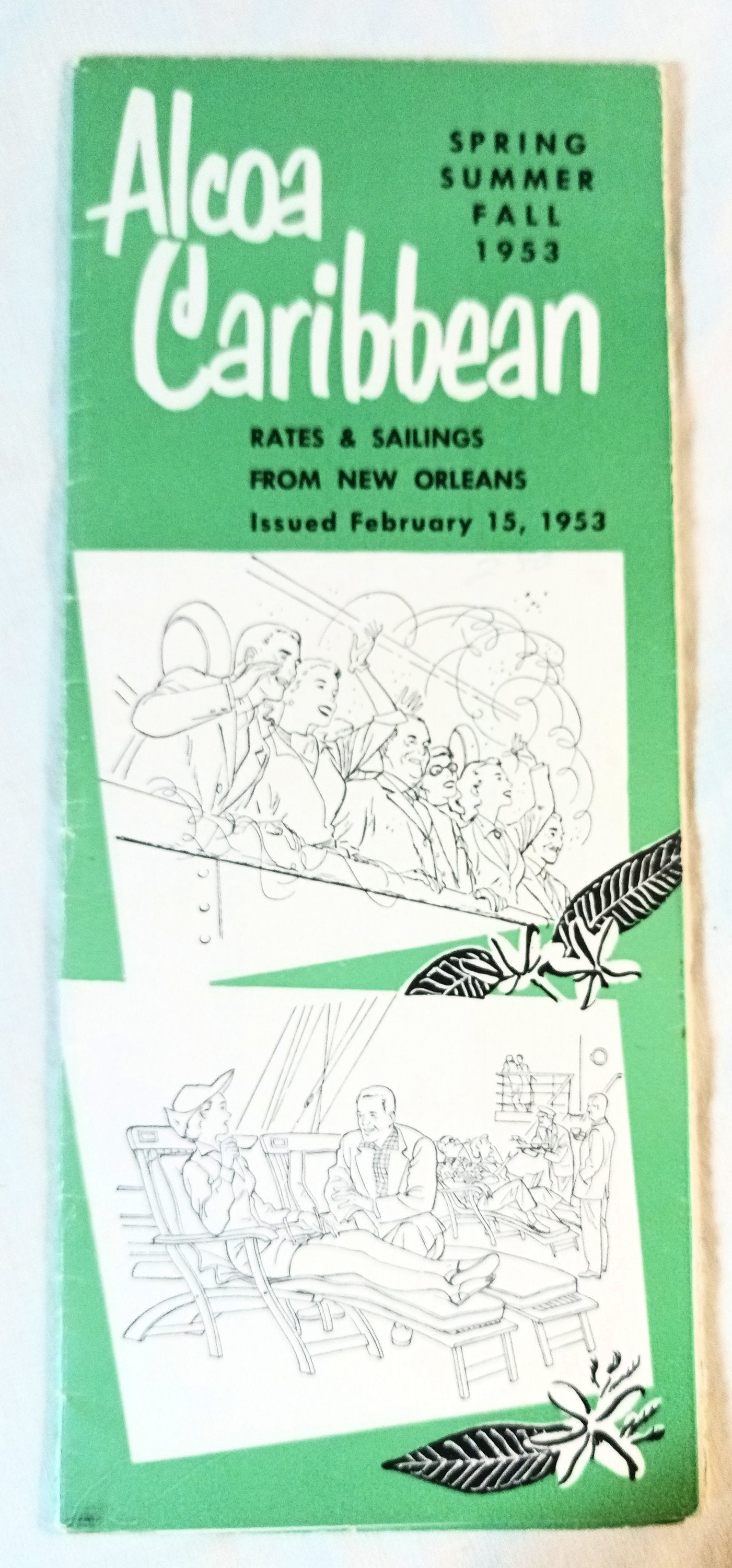 ALCOA Steamship Co Passenger Cargo Caribbean Cruises Brochure 1953 - TulipStuff