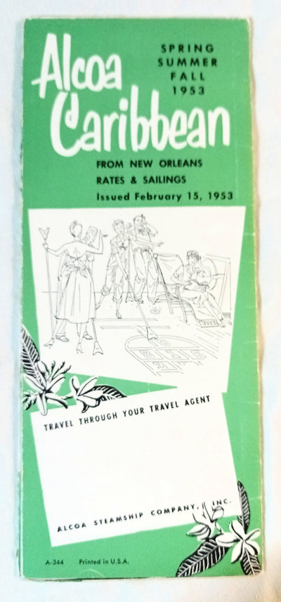 ALCOA Steamship Co Passenger Cargo Caribbean Cruises Brochure 1953 - TulipStuff