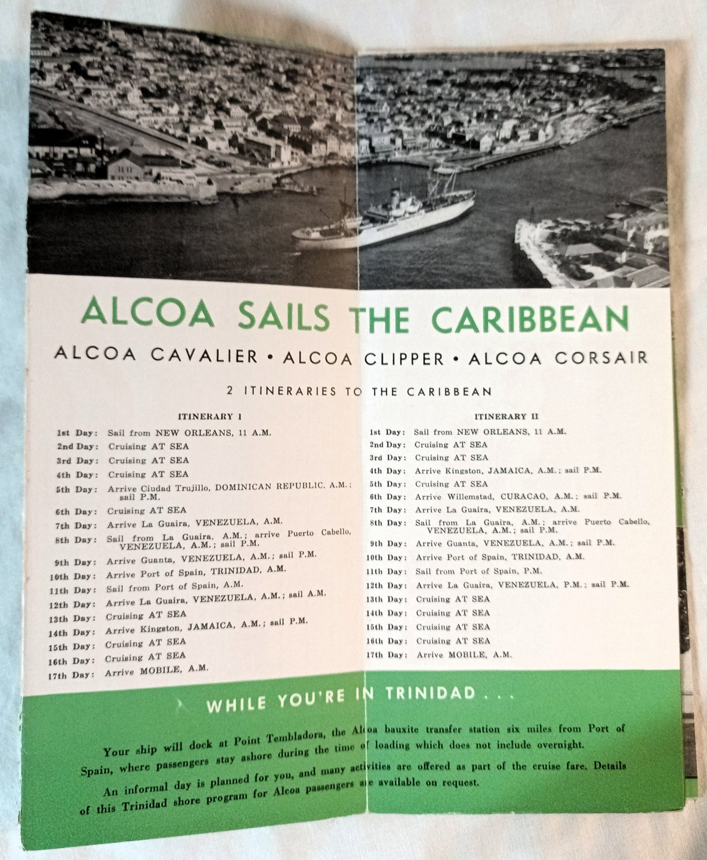 ALCOA Steamship Co Passenger Cargo Caribbean Cruises Brochure 1953 - TulipStuff