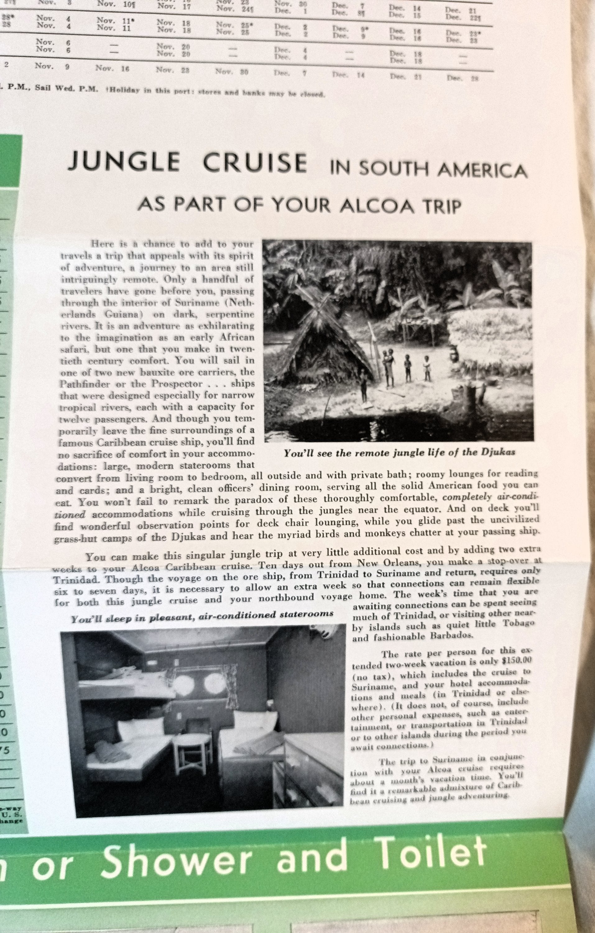 ALCOA Steamship Co Passenger Cargo Caribbean Cruises Brochure 1953 - TulipStuff