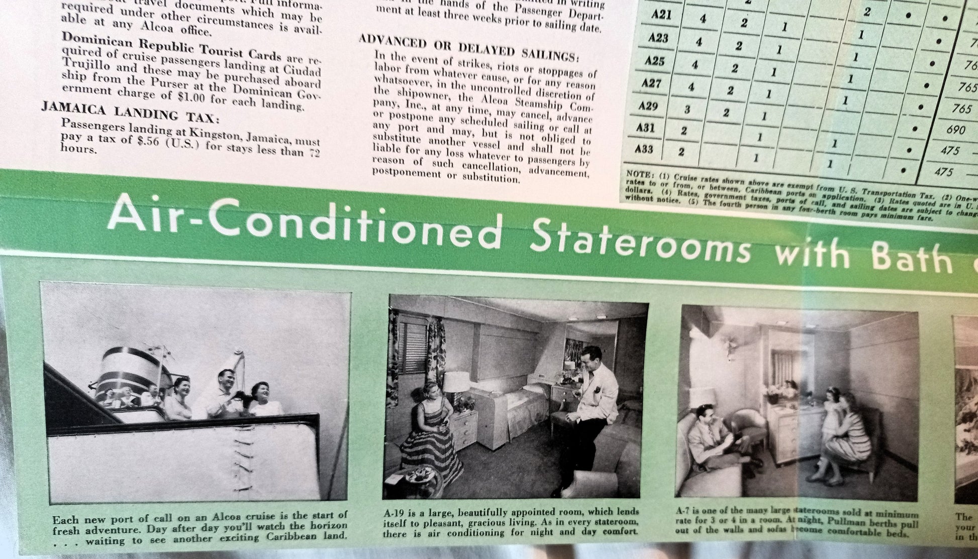 ALCOA Steamship Co Passenger Cargo Caribbean Cruises Brochure 1953 - TulipStuff