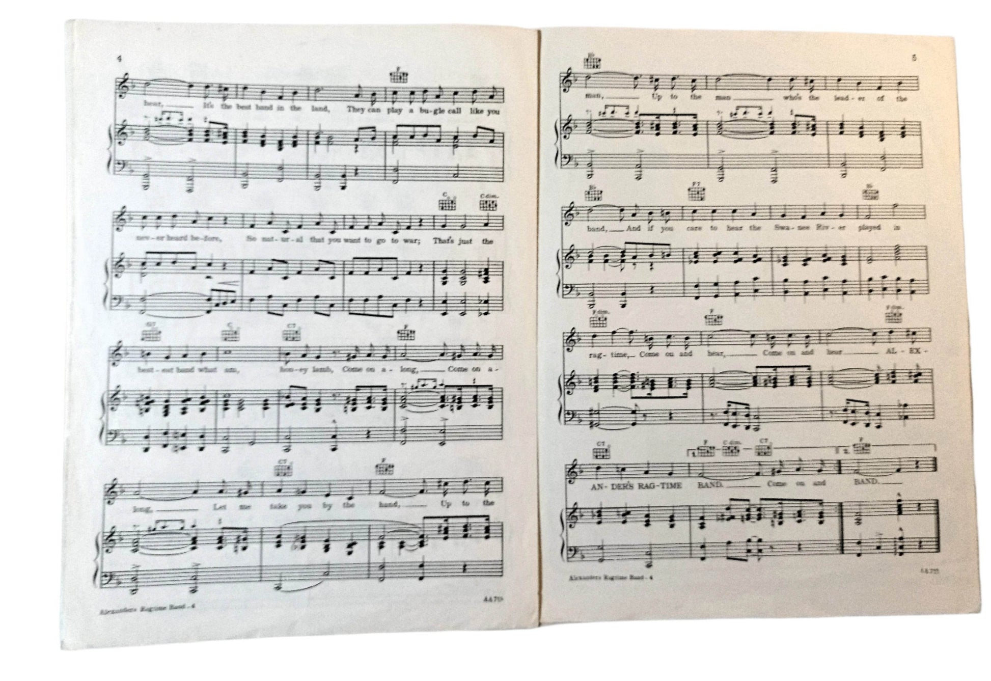 Alexander's Ragtime Band Irving Berlin Emma Carus Sheet Music 1938 - TulipStuff