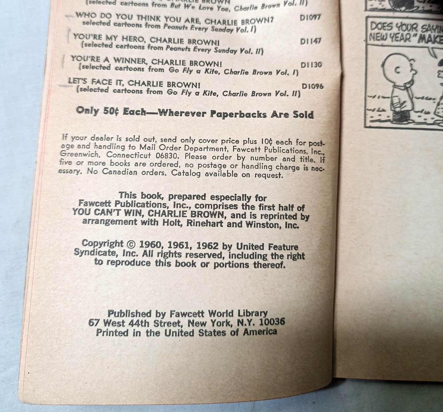 All This And Snoopy Too Peanuts Charles M Schulz 1962 Printing Fawcett - TulipStuff