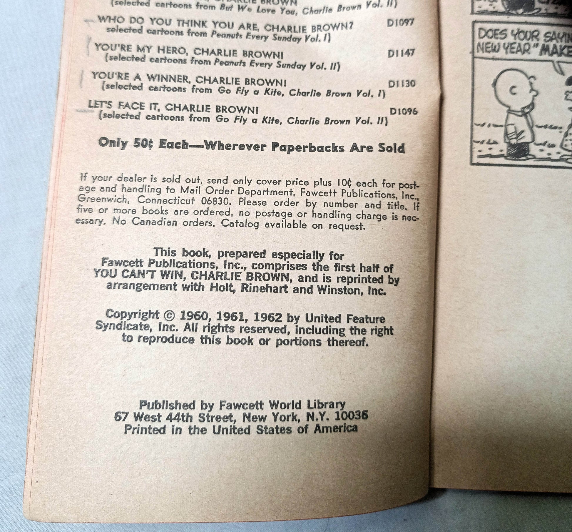 All This And Snoopy Too Peanuts Charles M Schulz 1962 Printing Fawcett - TulipStuff