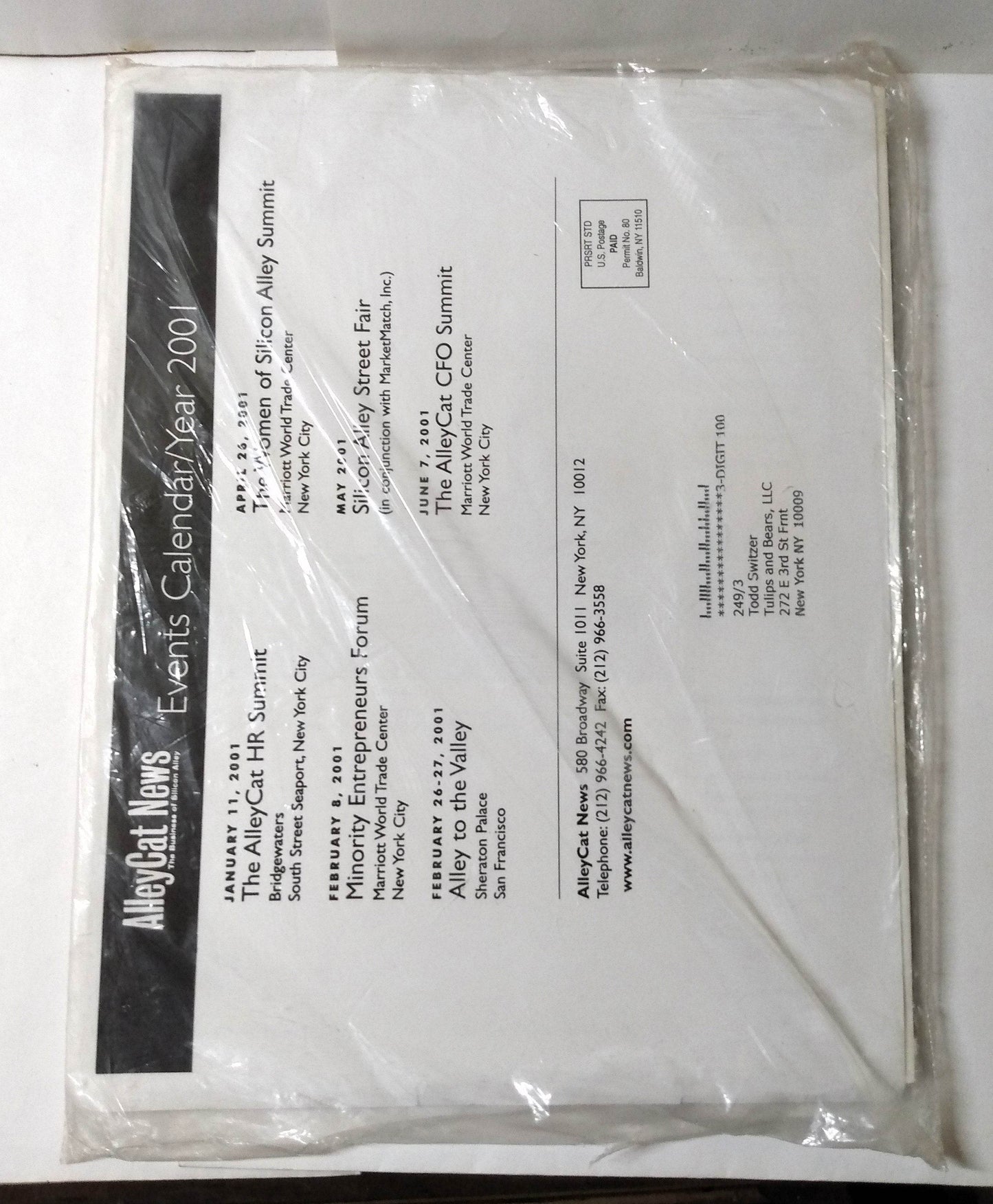 AlleyCat News The Business Of Silicon Alley November 2000 NYC Dot Com Boom - TulipStuff